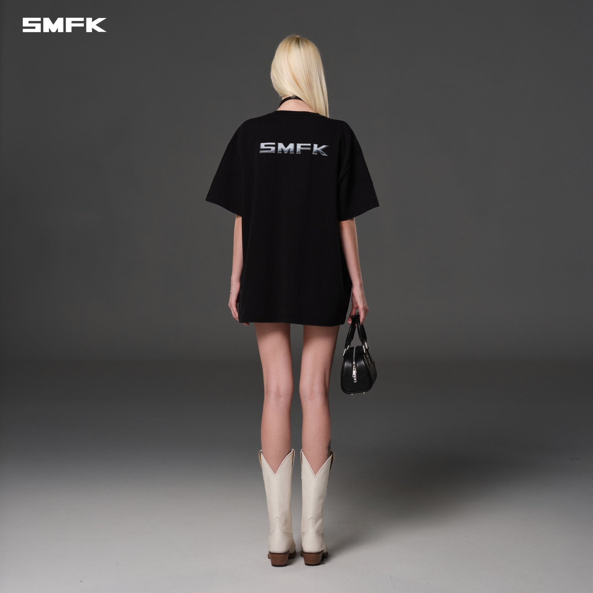 SMFK Future Reflection Loose Tee In Wild Black | MADAX
