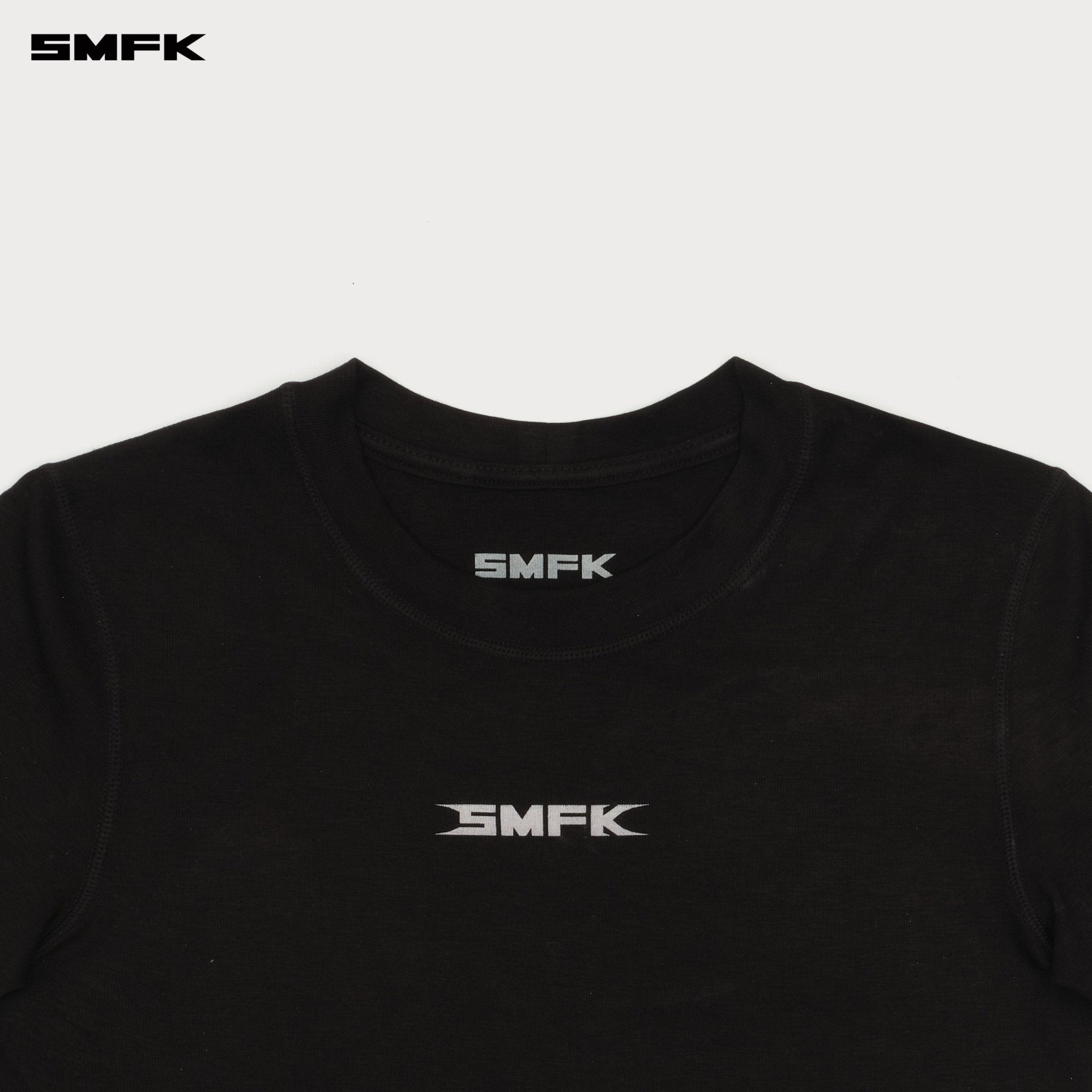 SMFK Future SMFK Ripple Waist Sports TEE In Black | MADAX