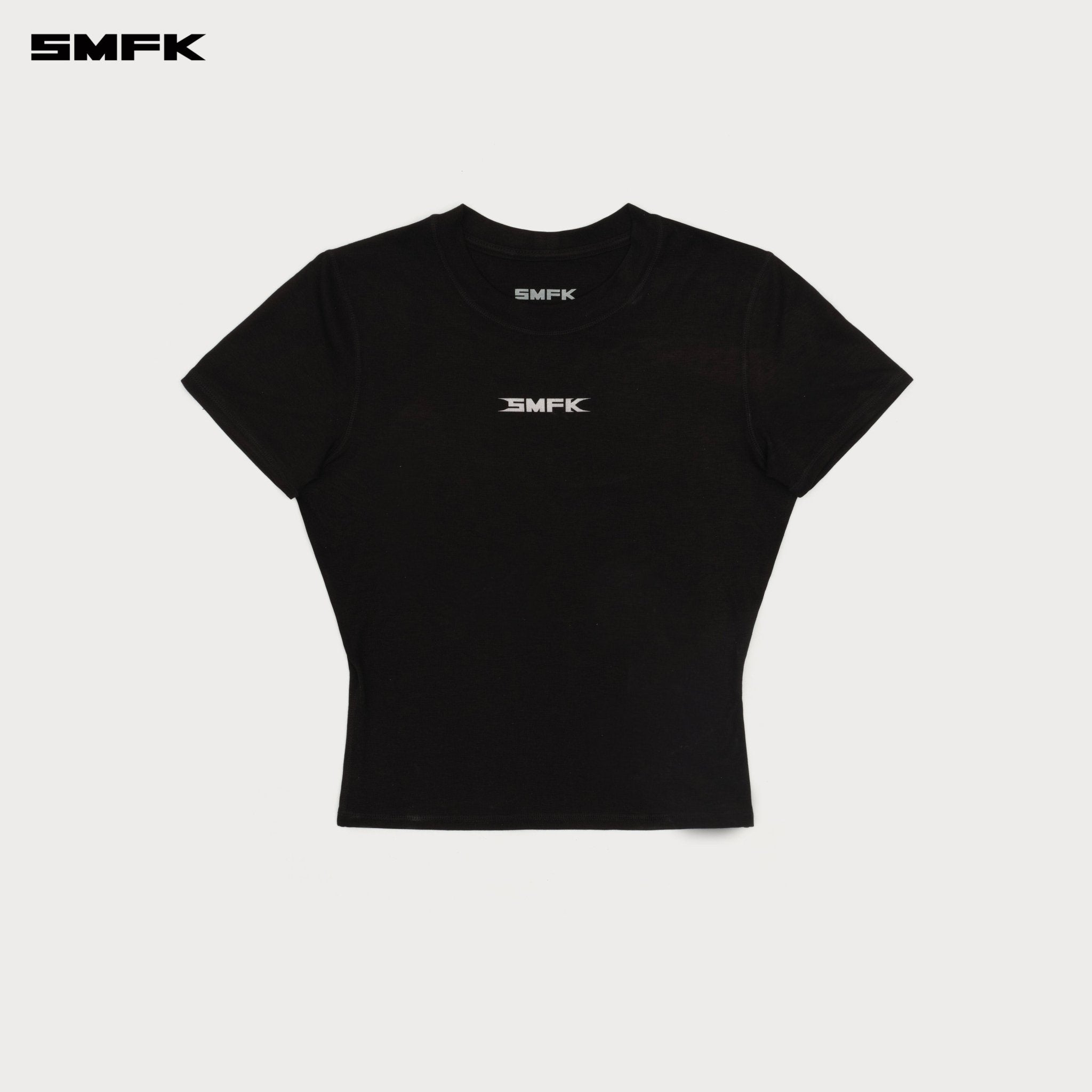 SMFK Future SMFK Ripple Waist Sports TEE In Black | MADAX