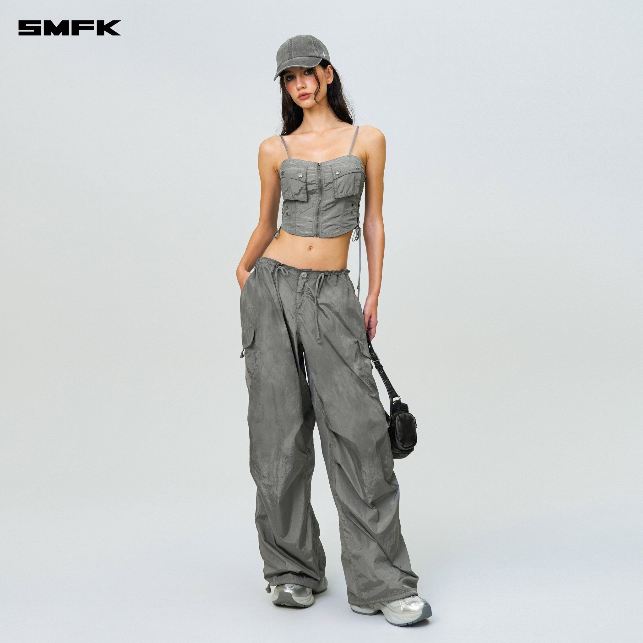 SMFK FUTURE Storm Hunting Loose Paratrooper Pants Dark Gray | MADAX