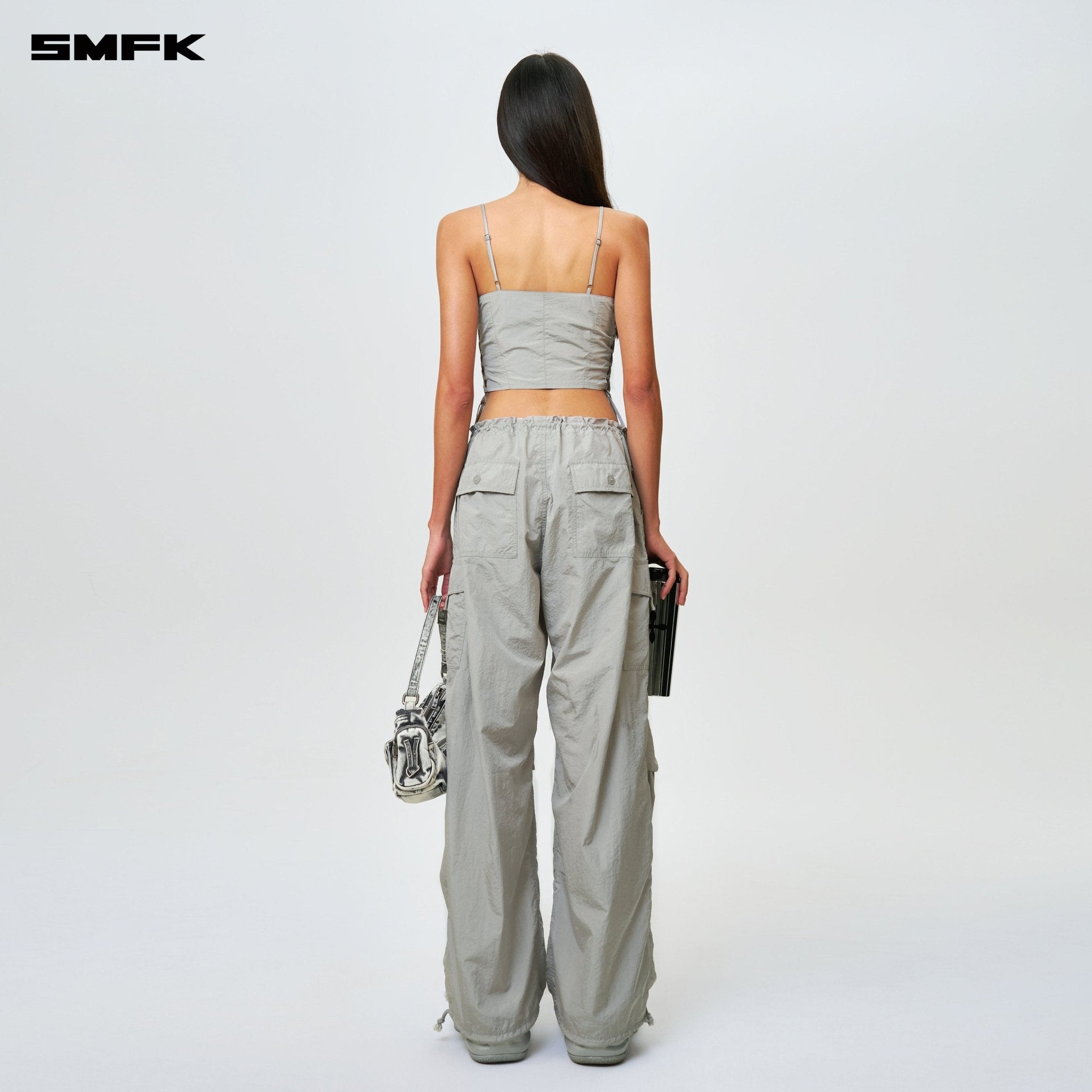 SMFK FUTURE Storm Hunting Loose Paratrooper Pants Silver | MADAX