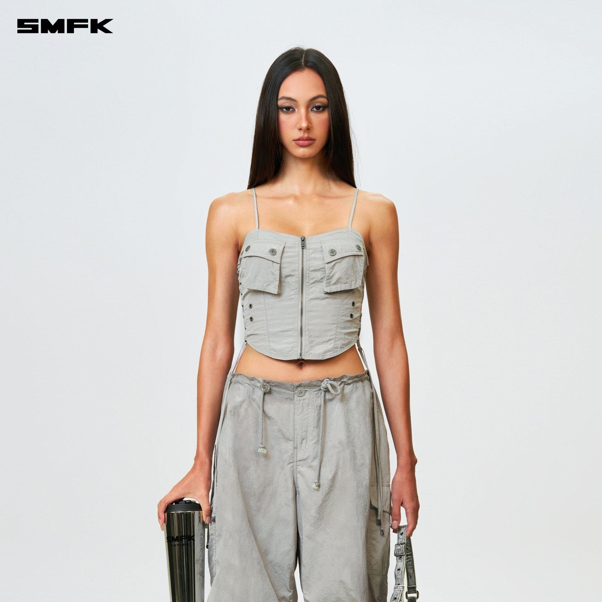 SMFK FUTURE Storm Hunting Loose Paratrooper Pants Silver | MADAX