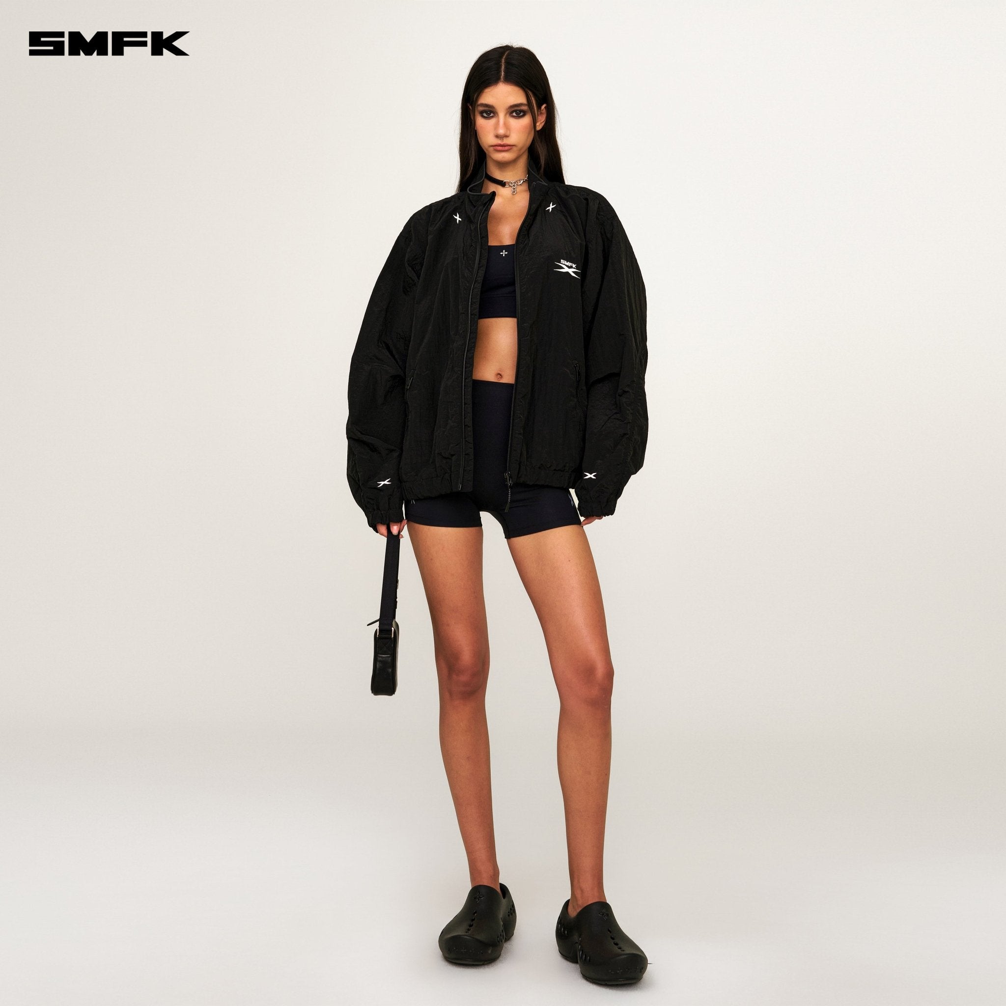 SMFK Future Storm Interstellar Loose Sports Jacket In Black | MADAX