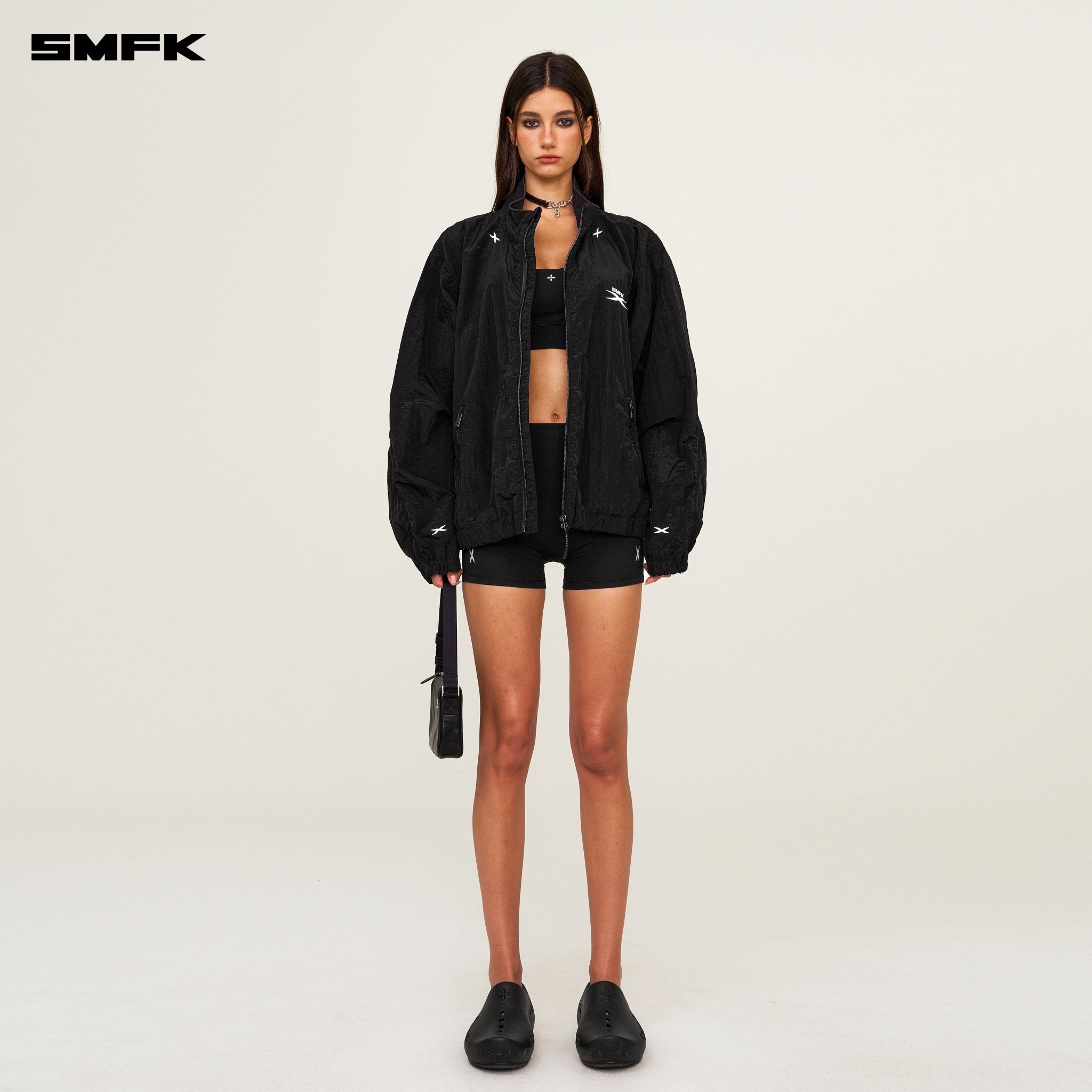 SMFK Future Storm Interstellar Loose Sports Jacket In Black | MADAX