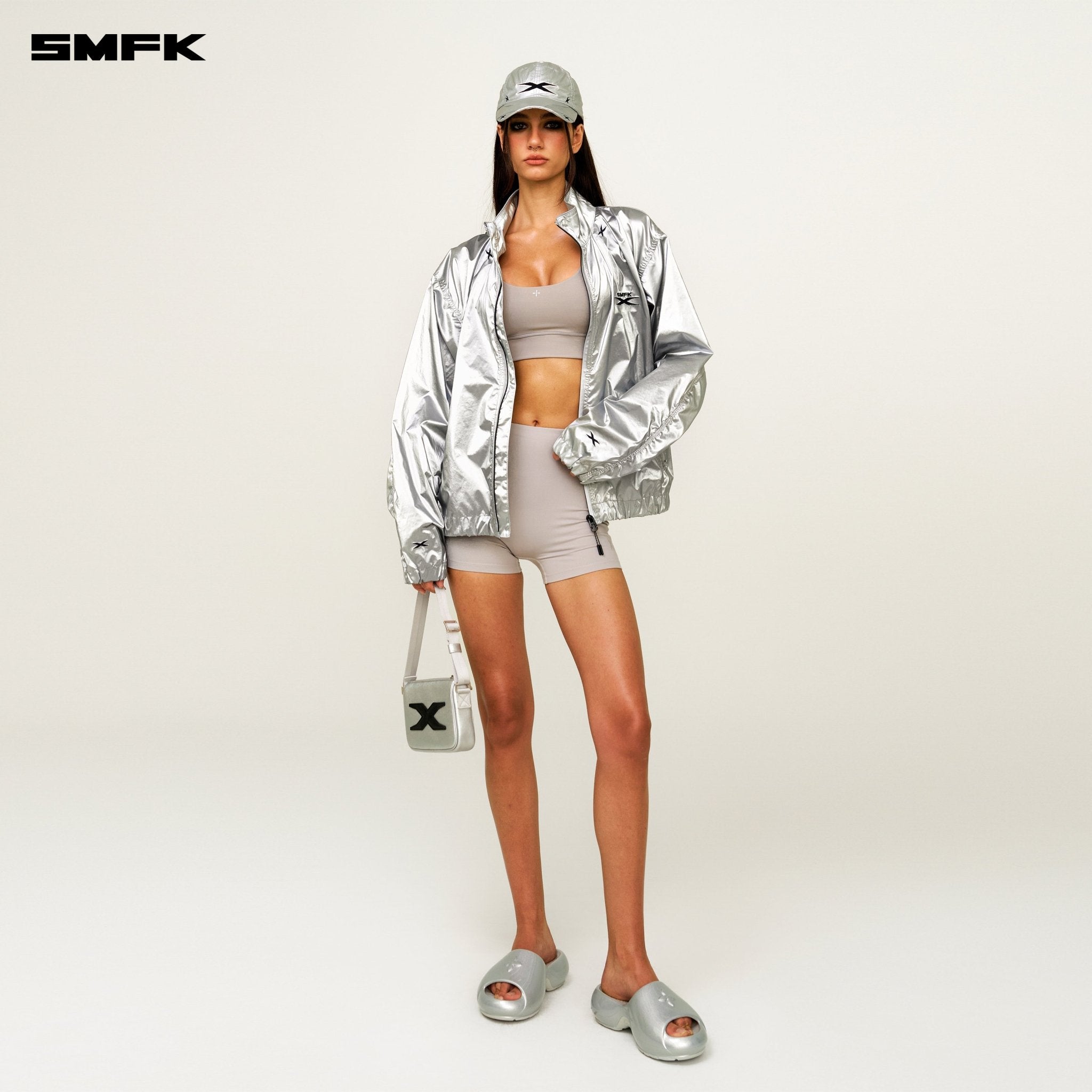 SMFK Future Storm Interstellar Loose Sports Jacket In Silver | MADAX