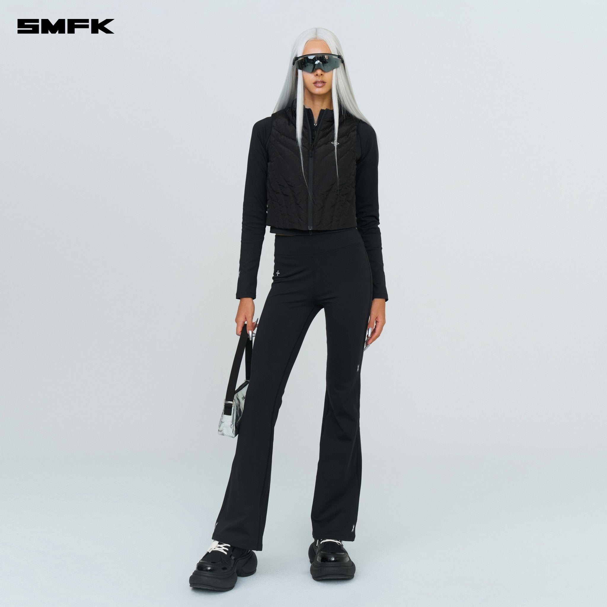 SMFK Future Storm Puff Vest Jacket Black | MADAX