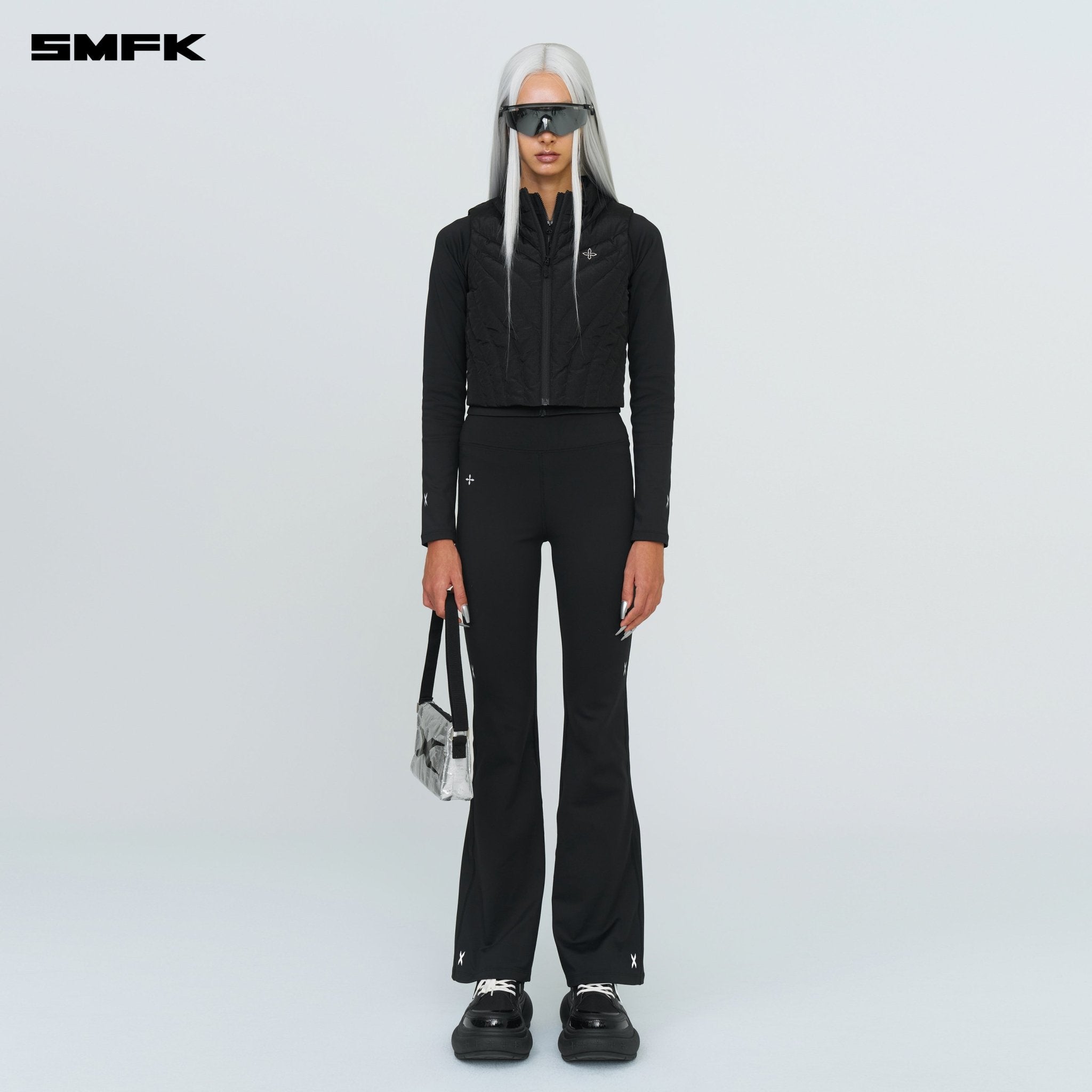 SMFK Future Storm Puff Vest Jacket Black | MADAX