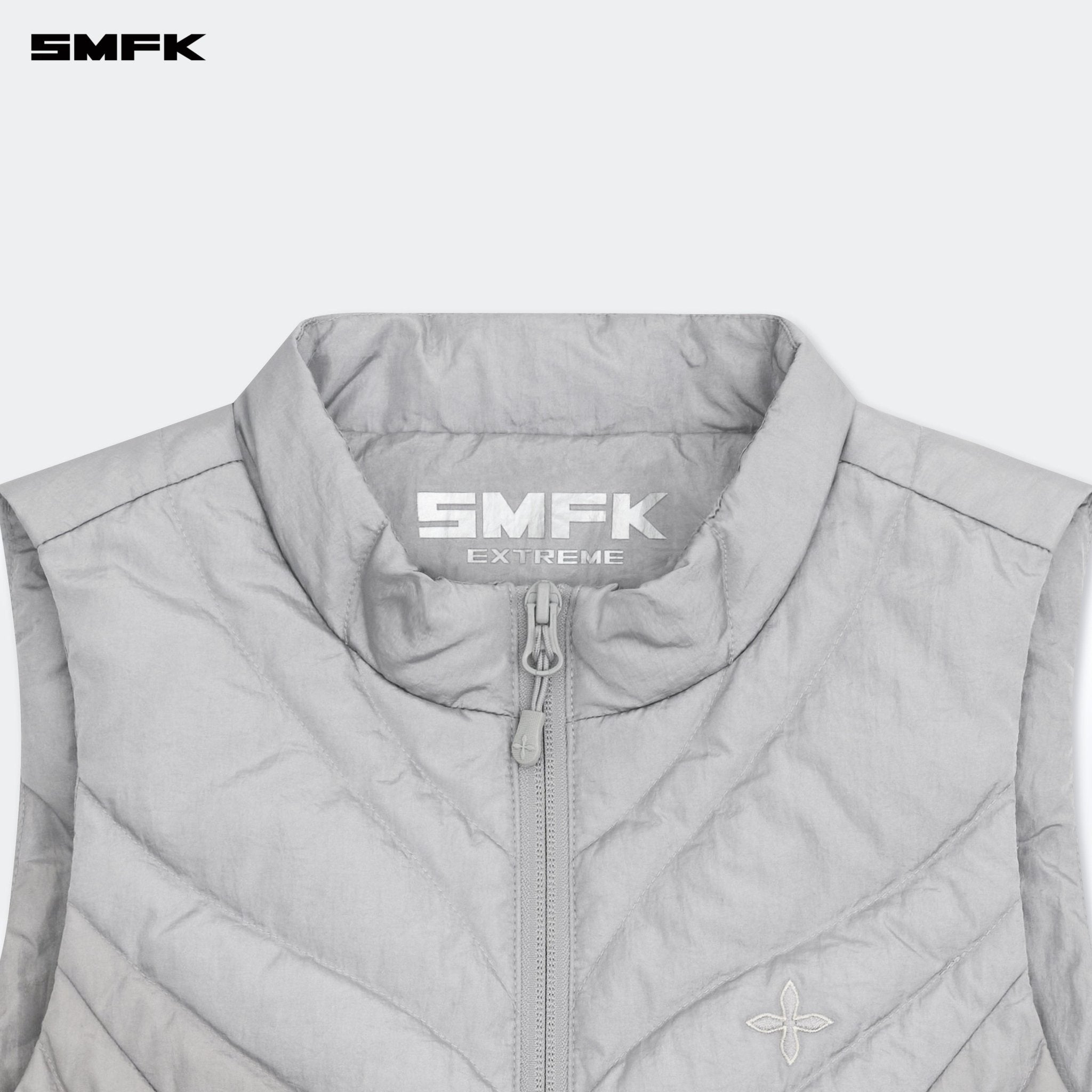 SMFK Future Storm Puff Vest Jacket Gray | MADAX