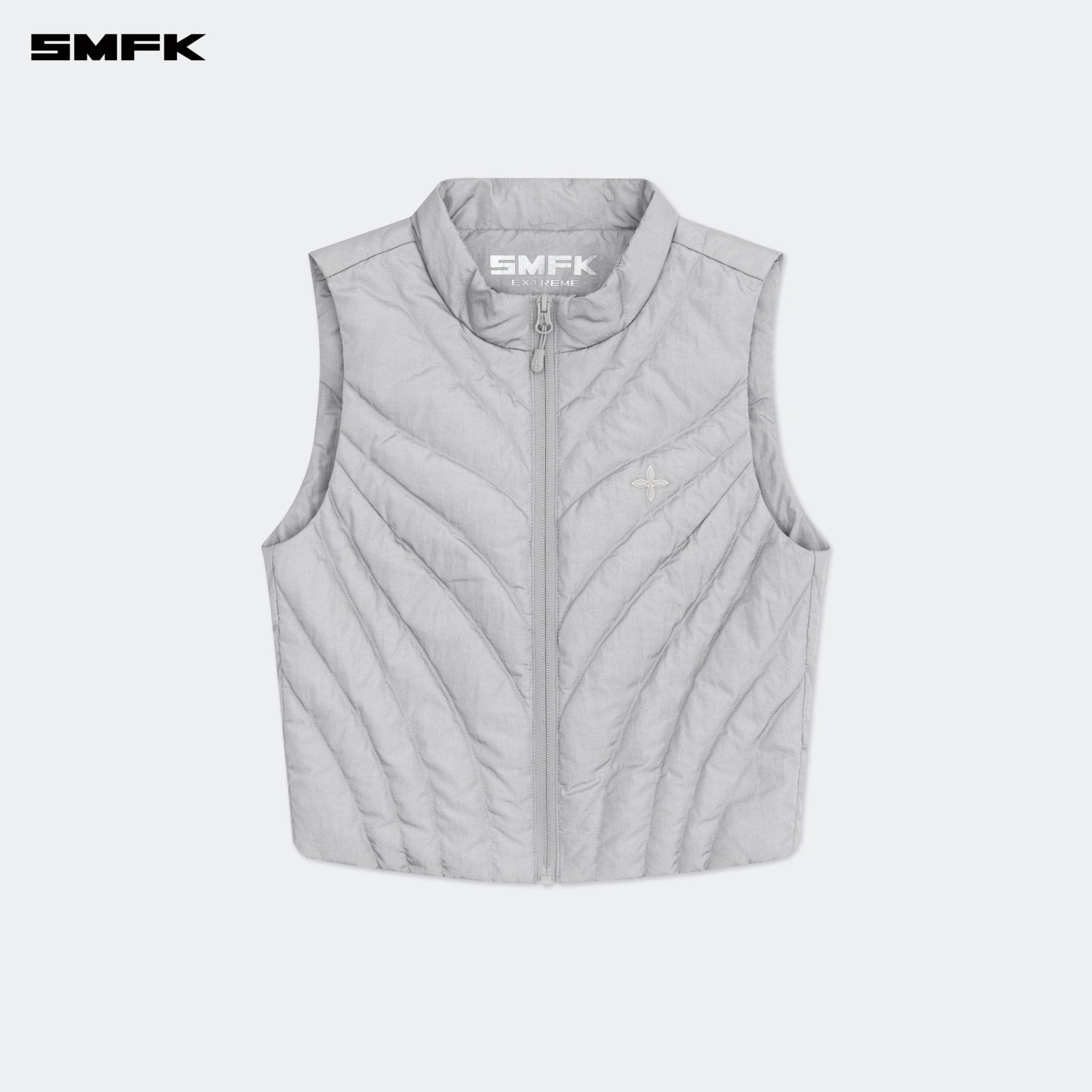 SMFK Future Storm Puff Vest Jacket Gray | MADAX