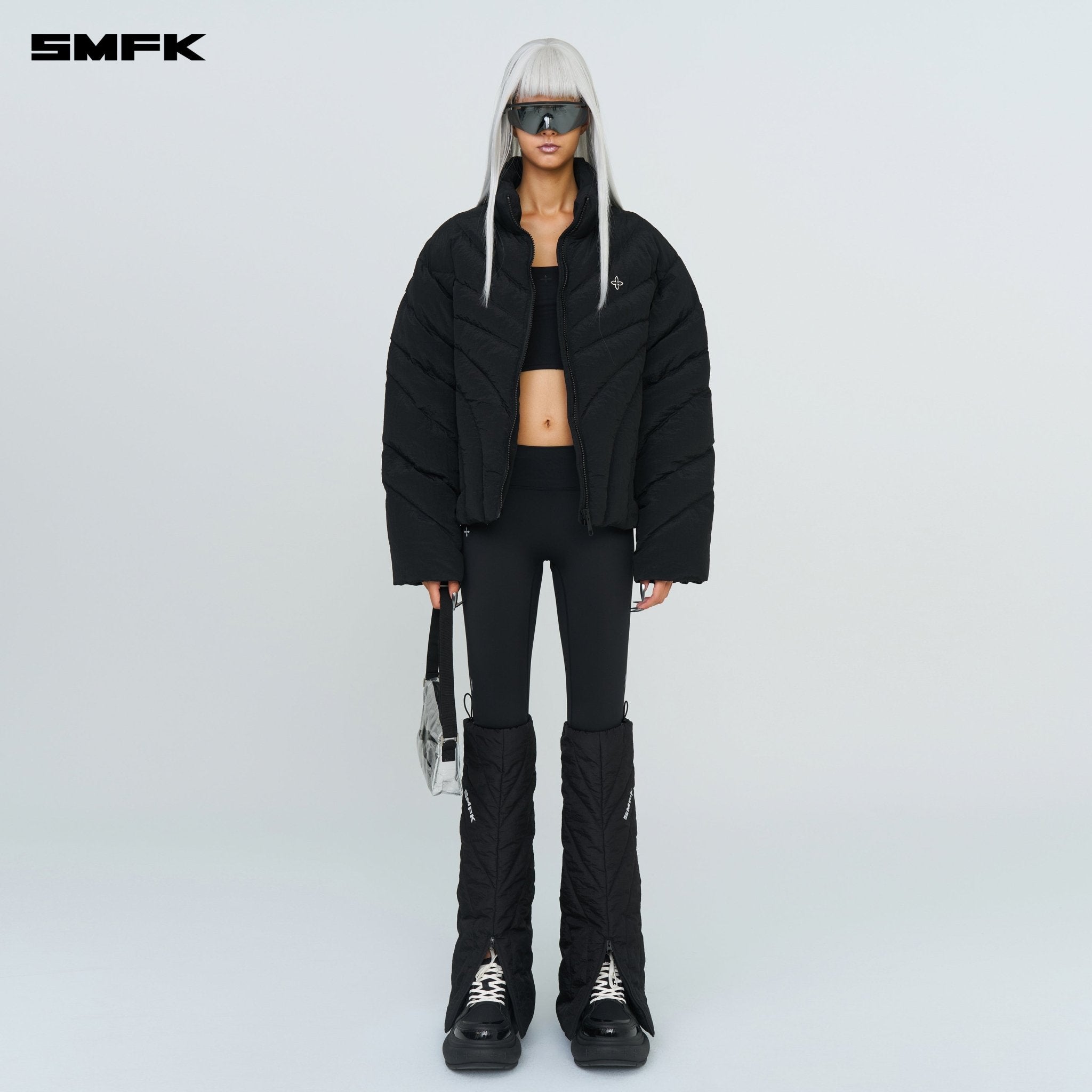 SMFK FUTURE Storm Wide Down Puff Jacket In Black | MADAX