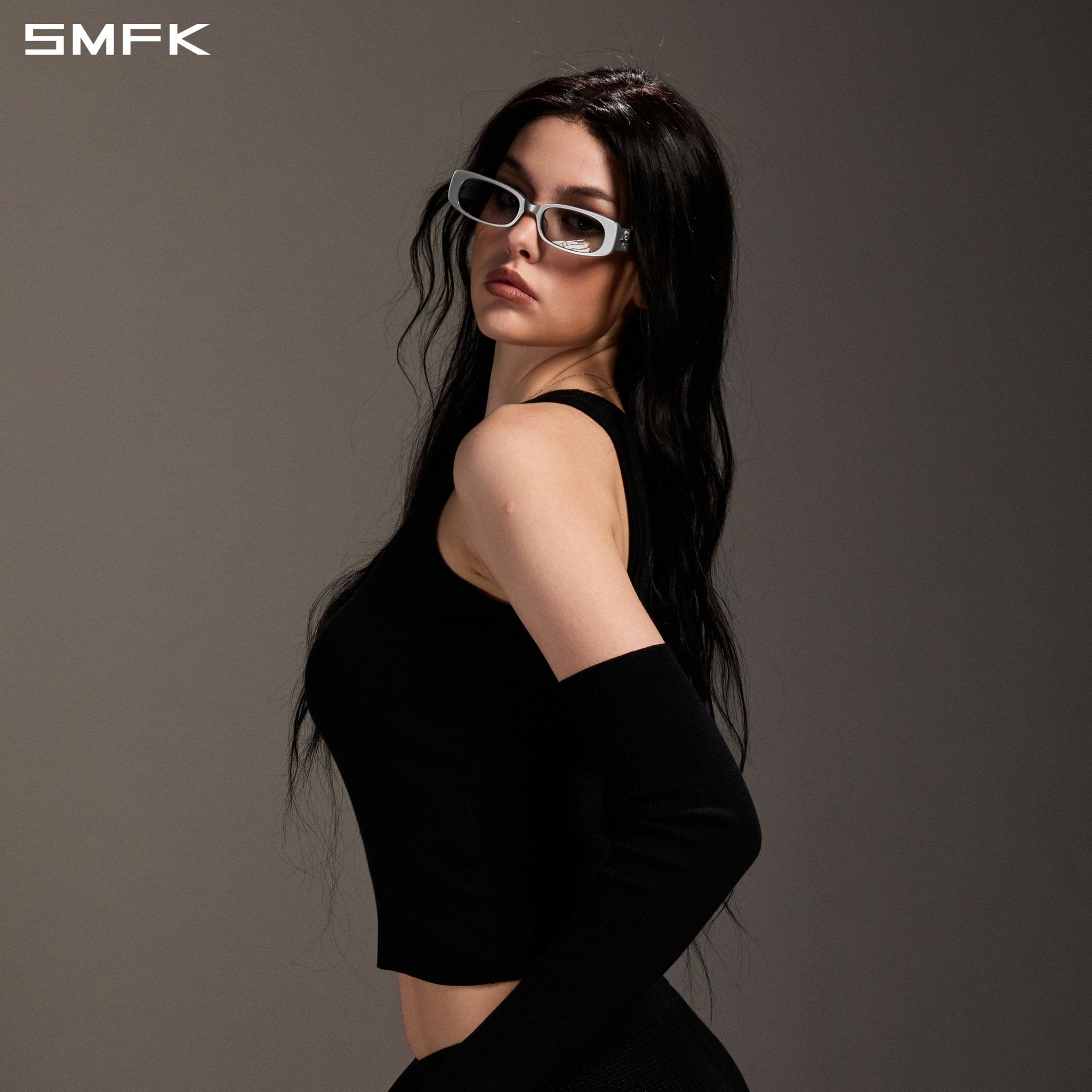 SMFK Future Streamline Slim Sunglasses in Silver | MADAX
