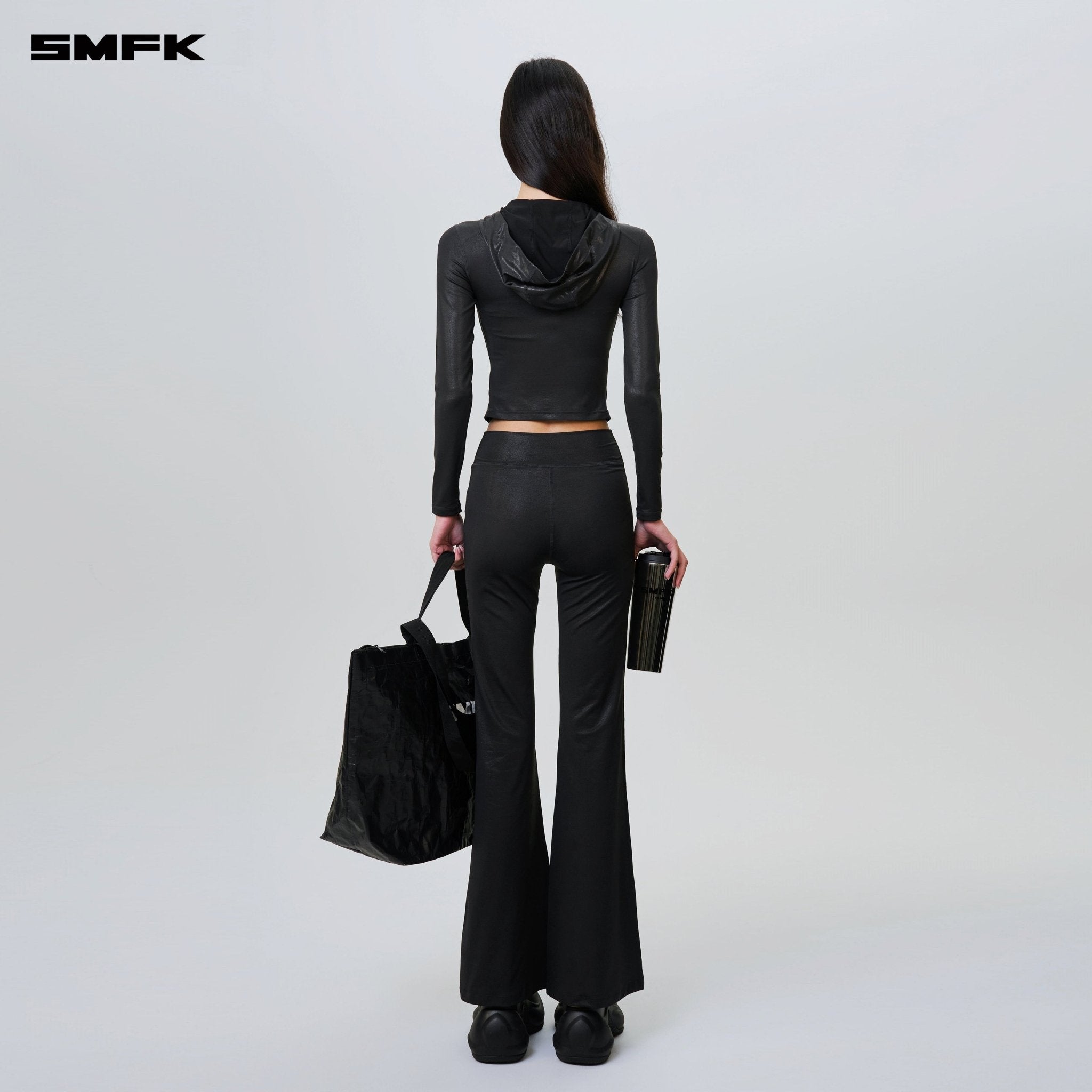 SMFK FUTURE Wave Body Shaping Flared Pants Lightning Black | MADAX