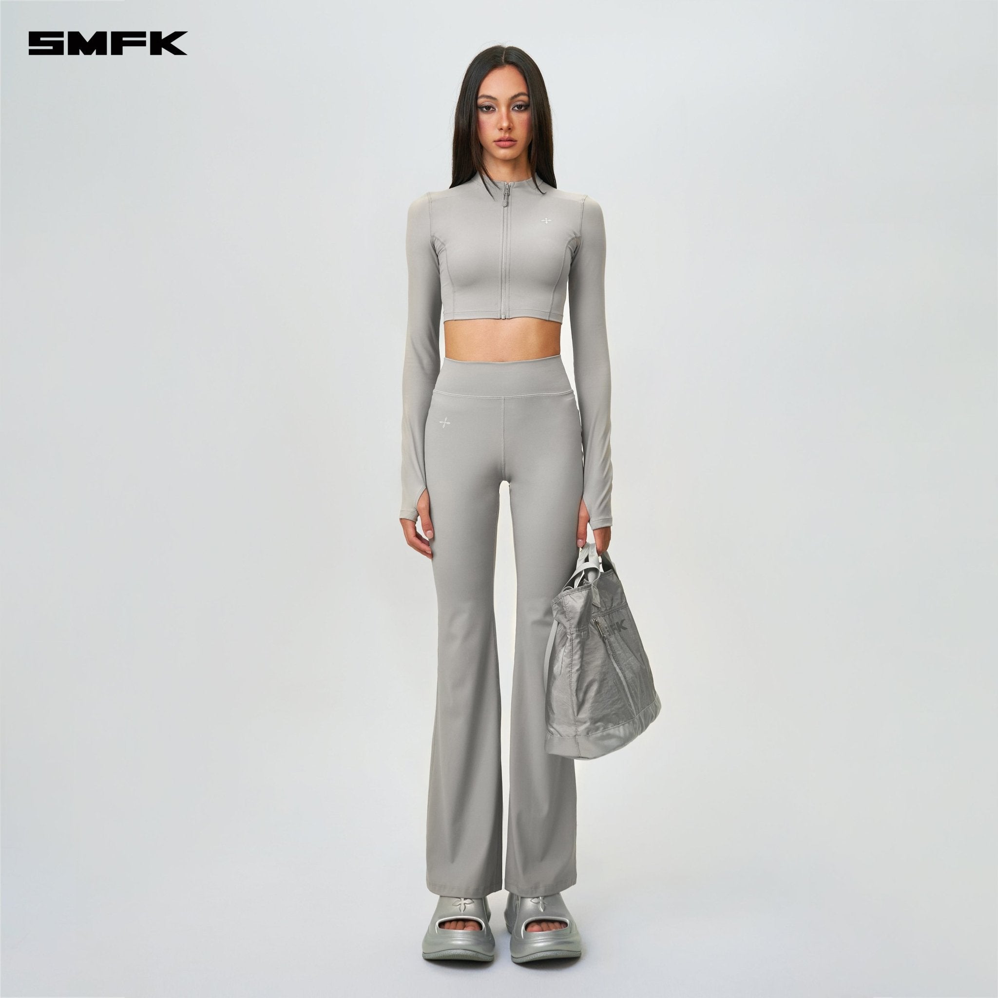 SMFK FUTURE Wave Body Shaping Short Jacket Gray | MADAX