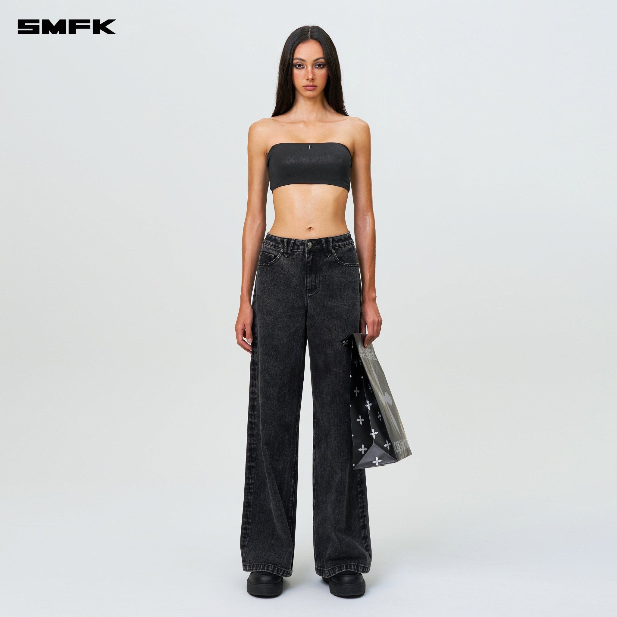 SMFK FUTURE Wave Body Shaping Tube Top Black | MADAX