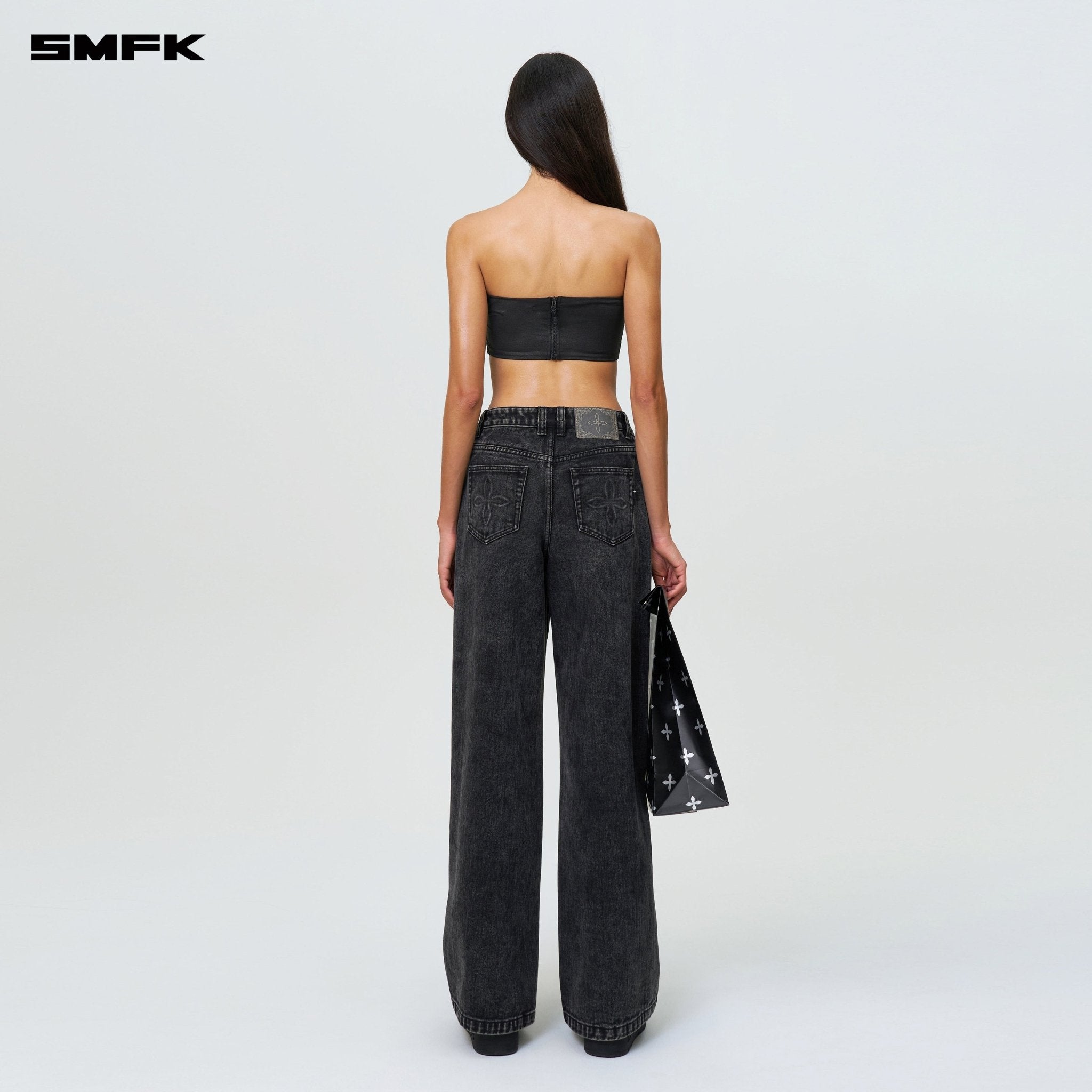 SMFK FUTURE Wave Body Shaping Tube Top Black | MADAX