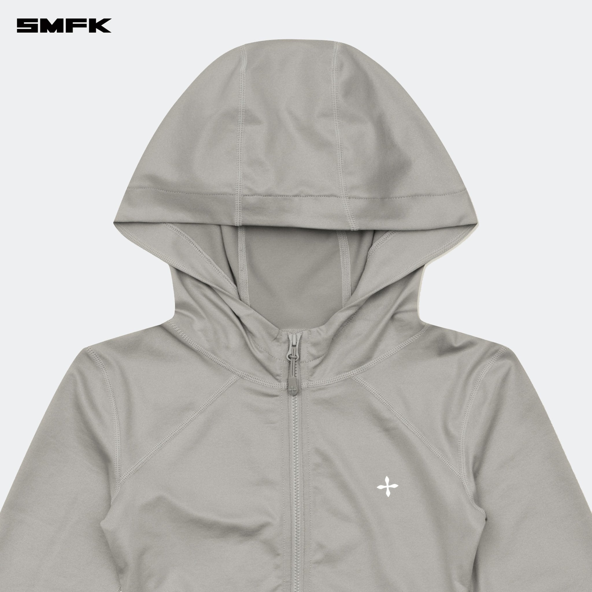 SMFK FUTURE Wave Elastic Training Hoodie Silver | MADAX