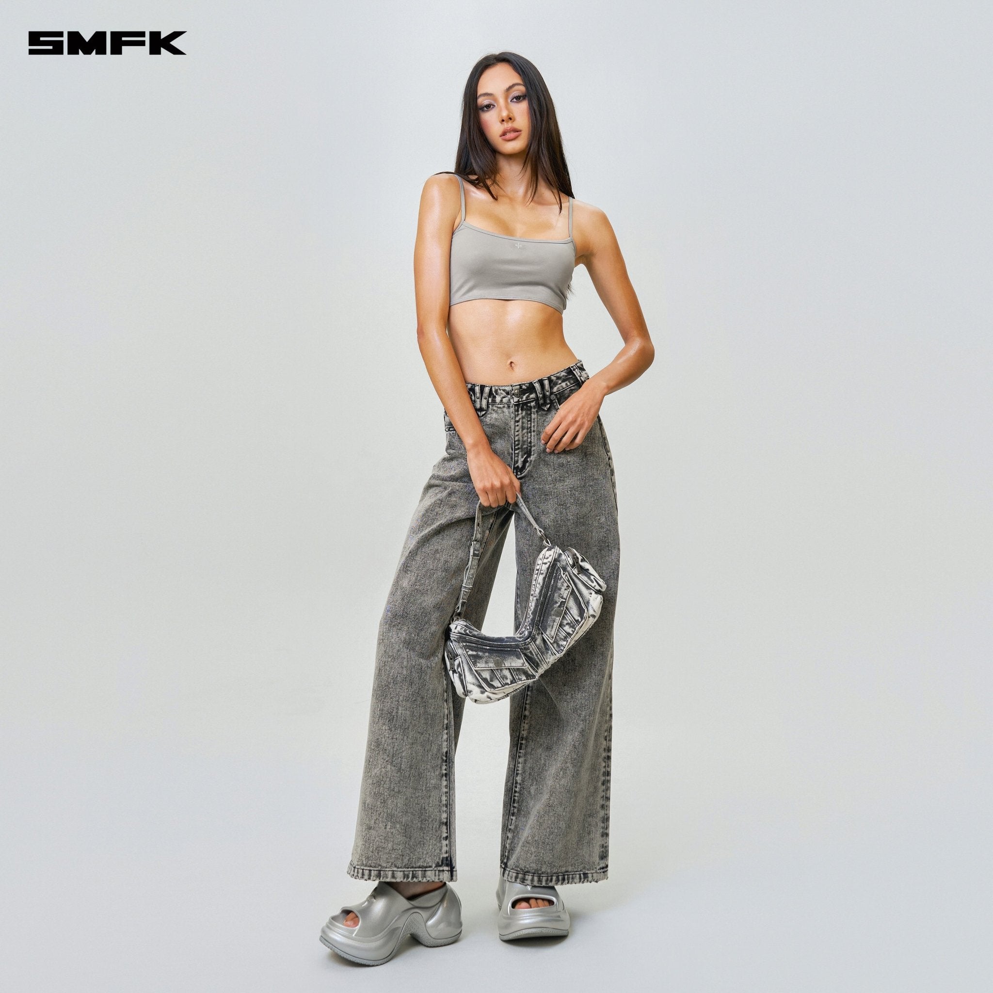 SMFK FUTURE Wave Mindful Body Shaping Strap Top Silver | MADAX