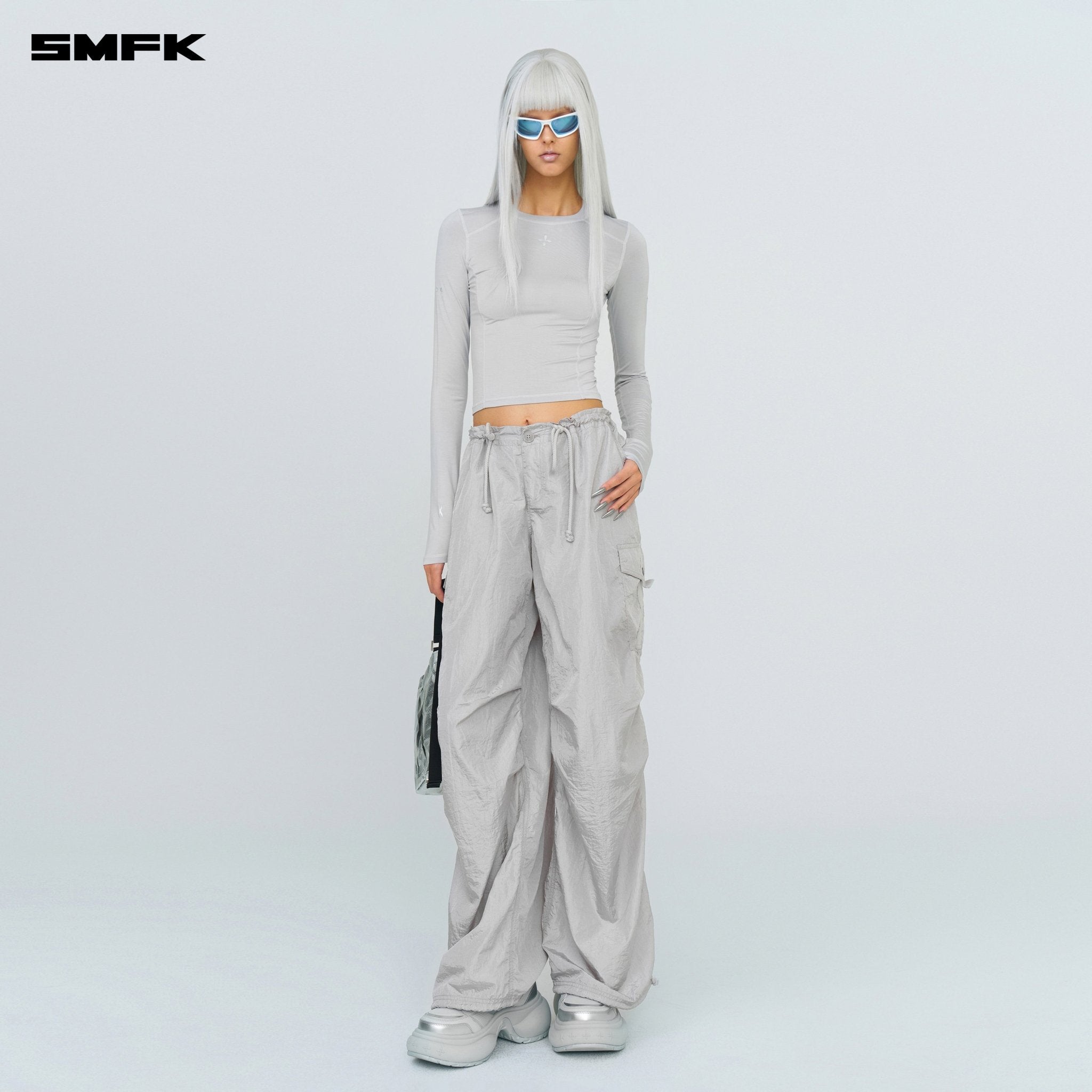 SMFK FUTURE X Extreme Sports Skin Top In Gray | MADAX