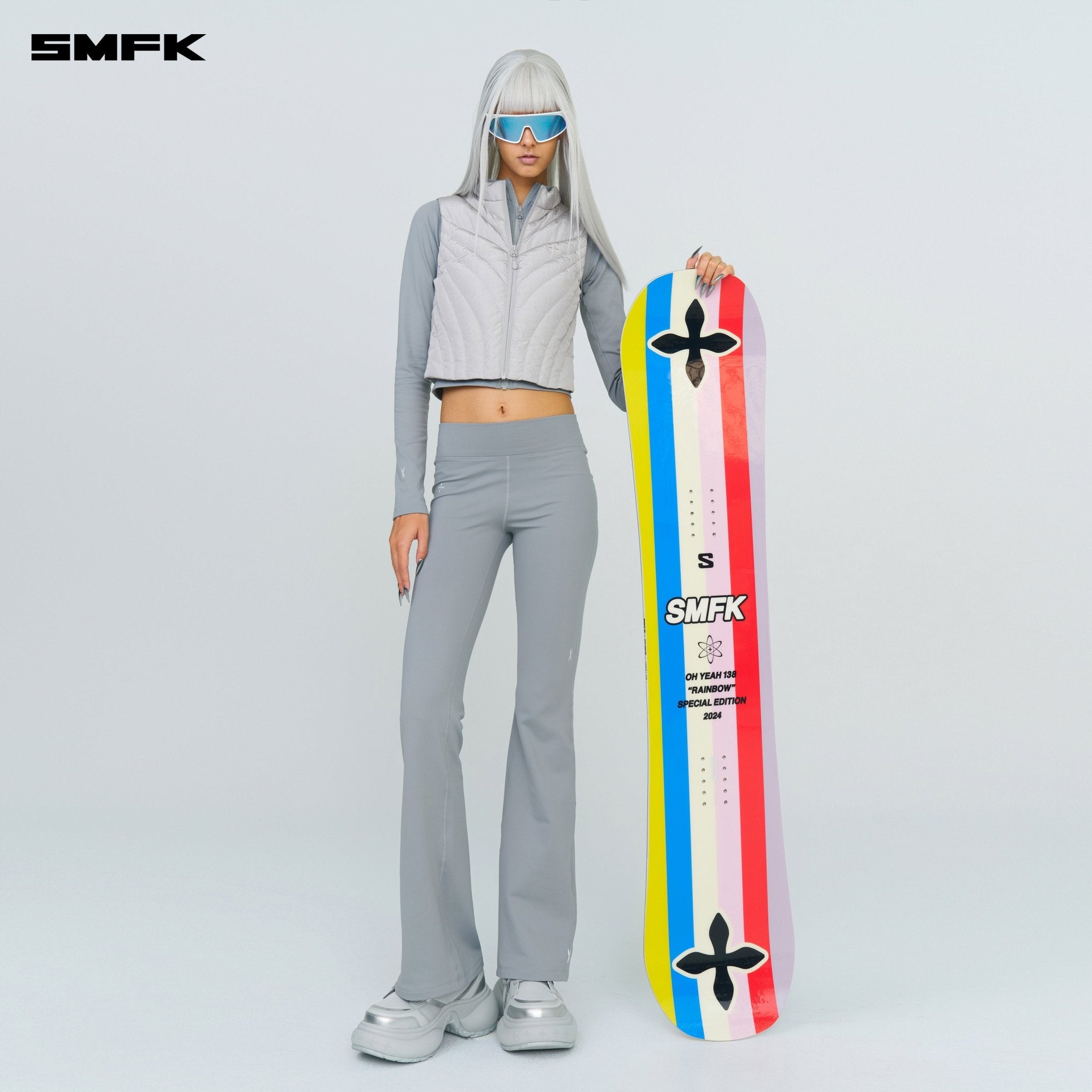 SMFK FUTURE X - Heat Shaping Flared Pants Gray | MADAX