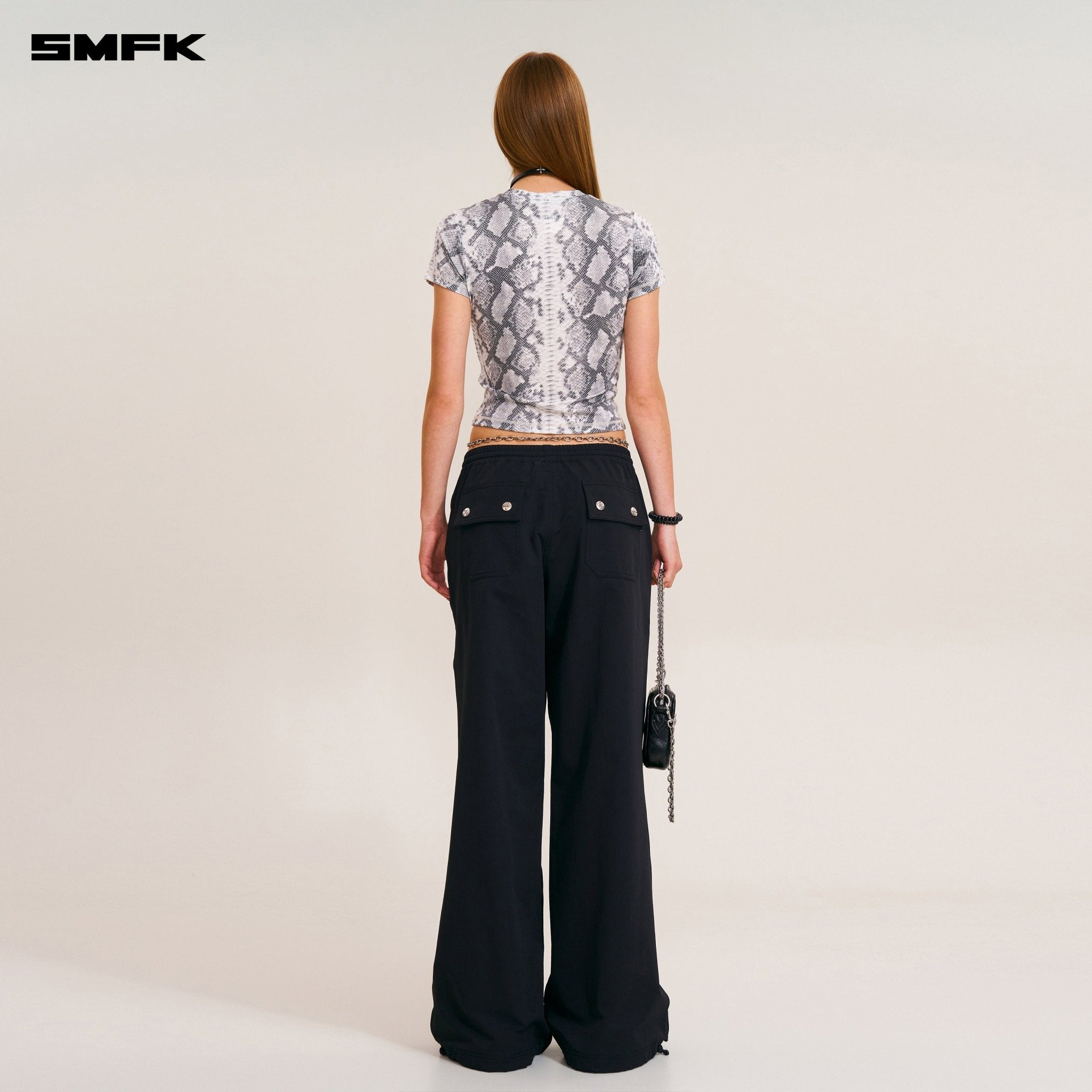 SMFK FUTURE X RIPPLE Sports Slim Tee In White Serpent | MADAX