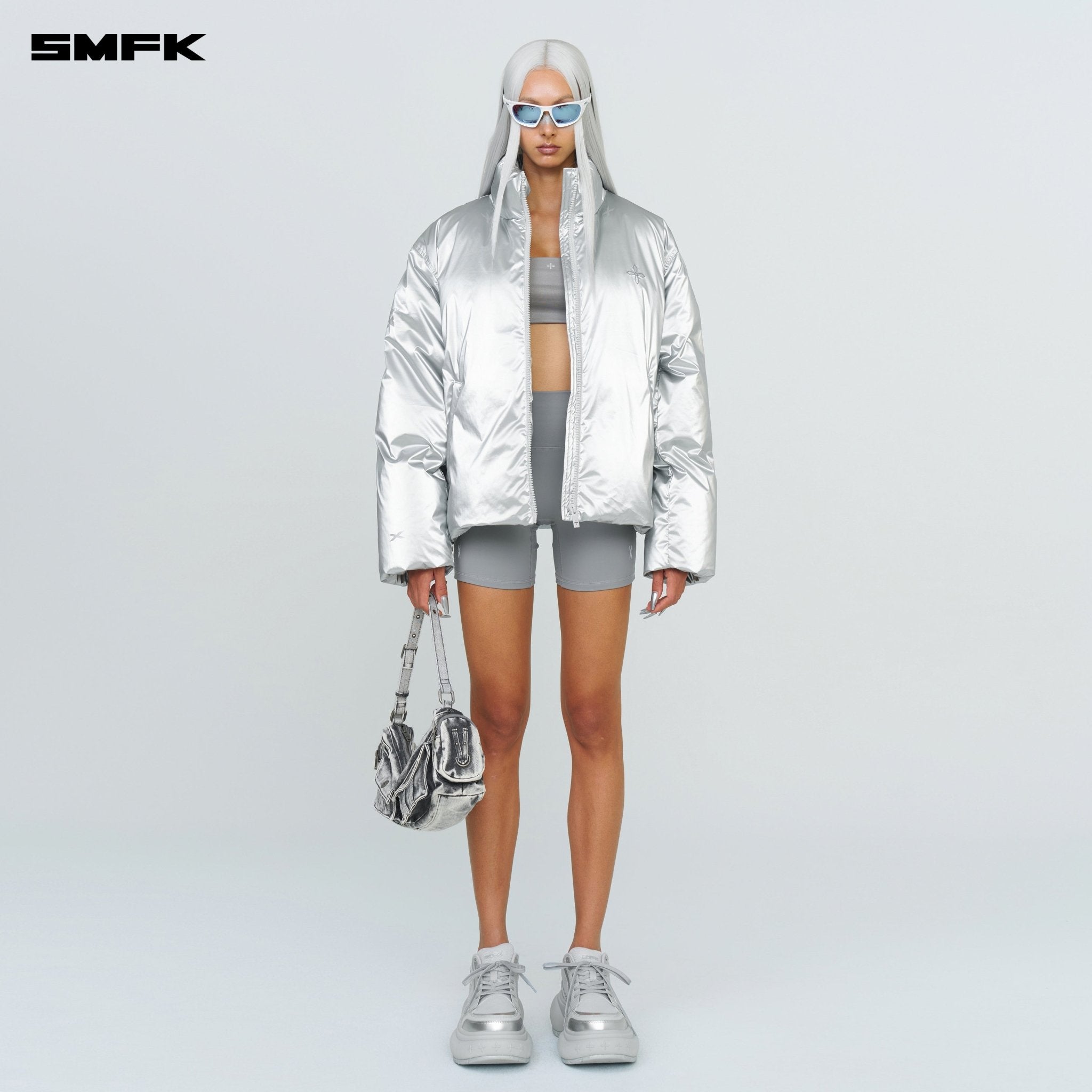 SMFK FUTURE X - Storm Air Bubble Puffer Jacket In Silver | MADAX