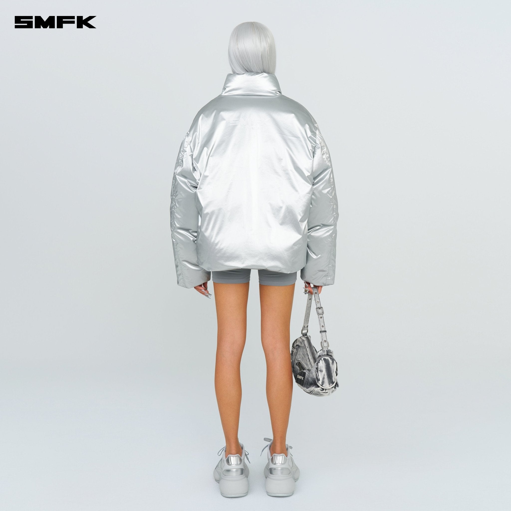 SMFK FUTURE X - Storm Air Bubble Puffer Jacket In Silver | MADAX