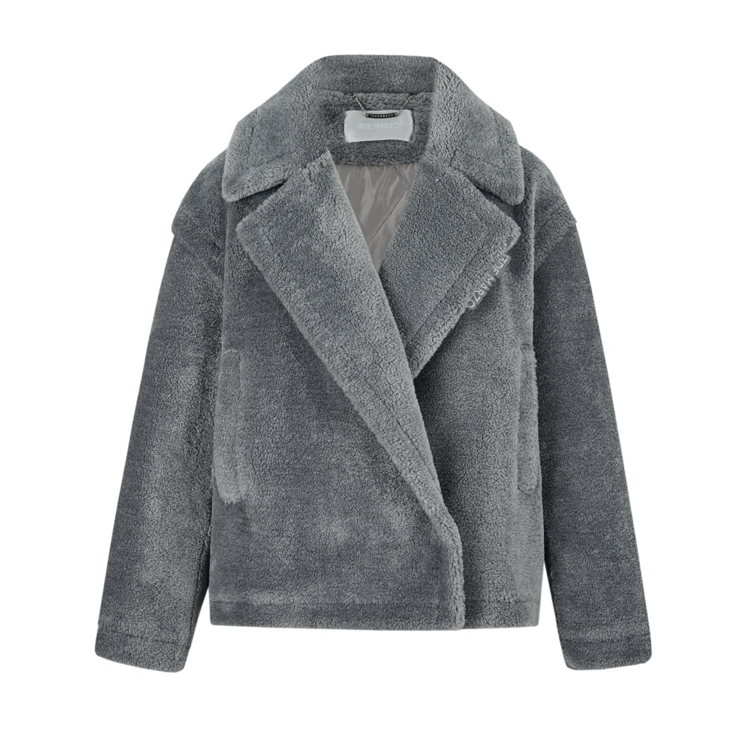 13DE MARZO Fuzzy Bear Coat In Gray | MADAX