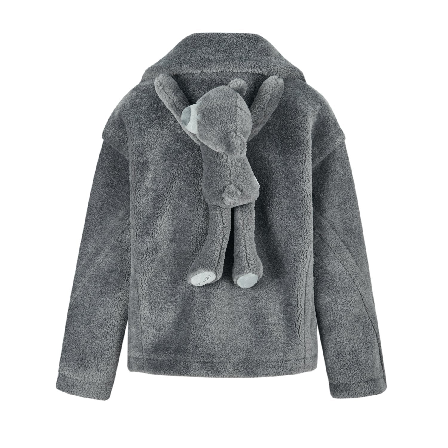 13DE MARZO Fuzzy Bear Coat In Gray | MADAX