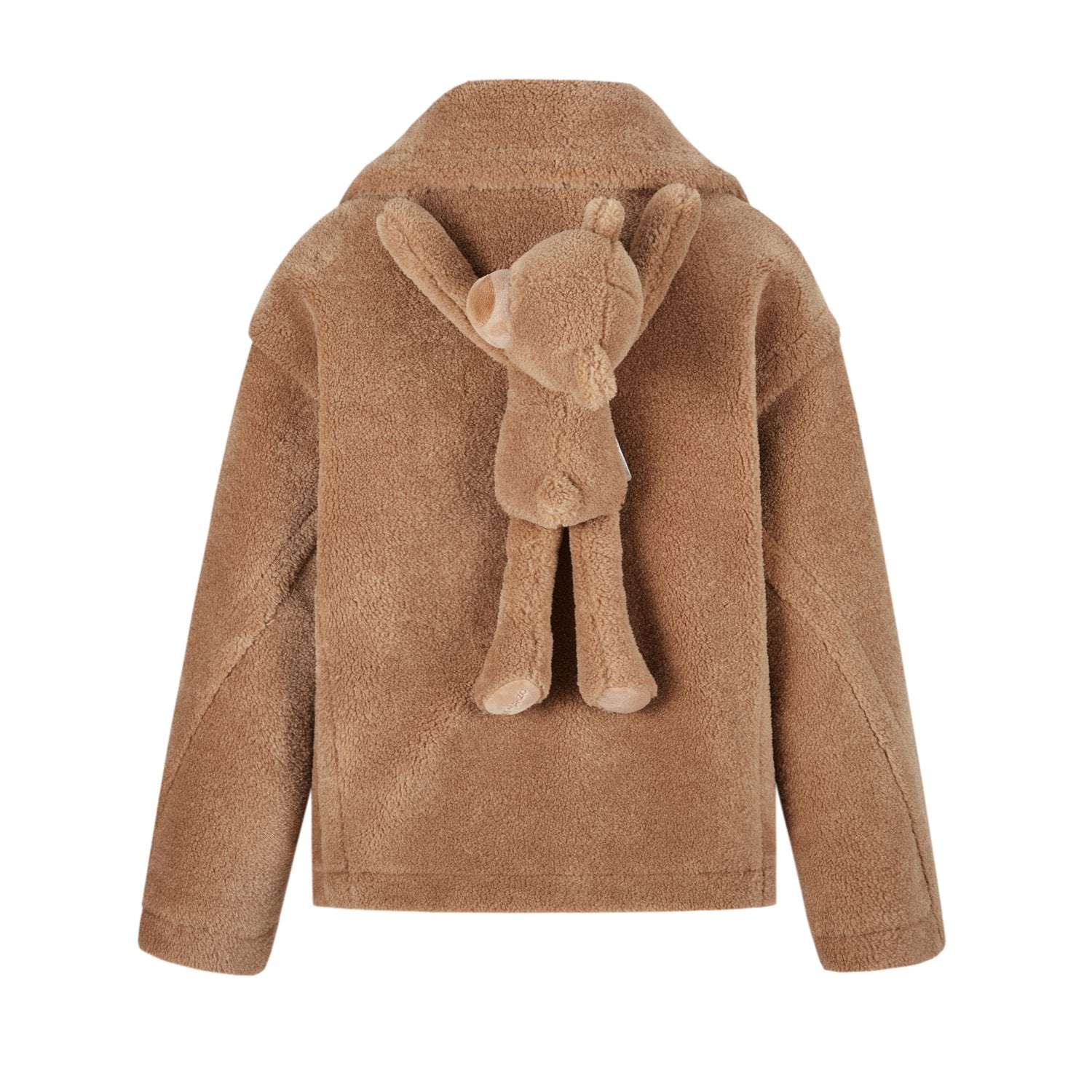 13DE MARZO Fuzzy Bear Coat In Khaki | MADAX