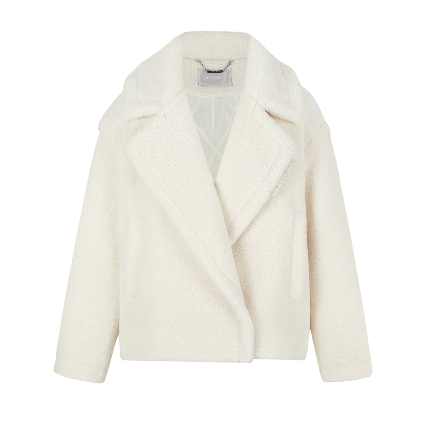 13DE MARZO Fuzzy Bear Coat In White | MADAX