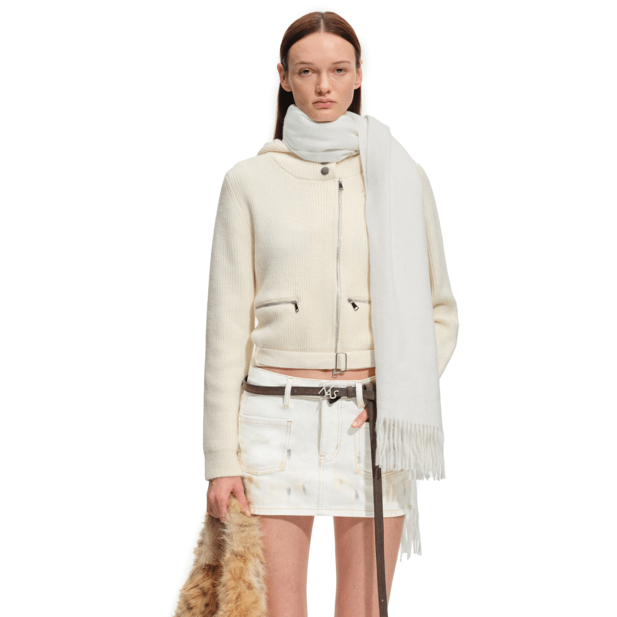 NAWS Gard Cardigan in White | MADAX