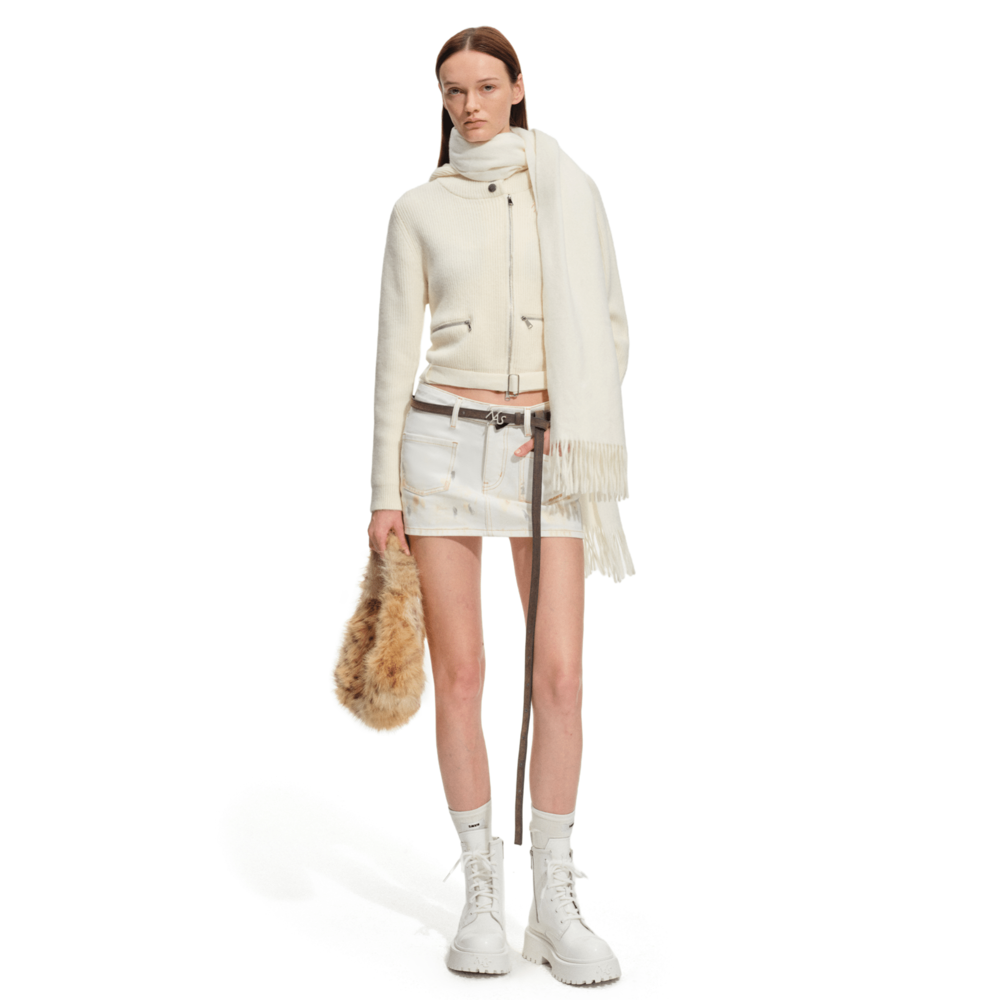 NAWS Gard Cardigan in White | MADAX