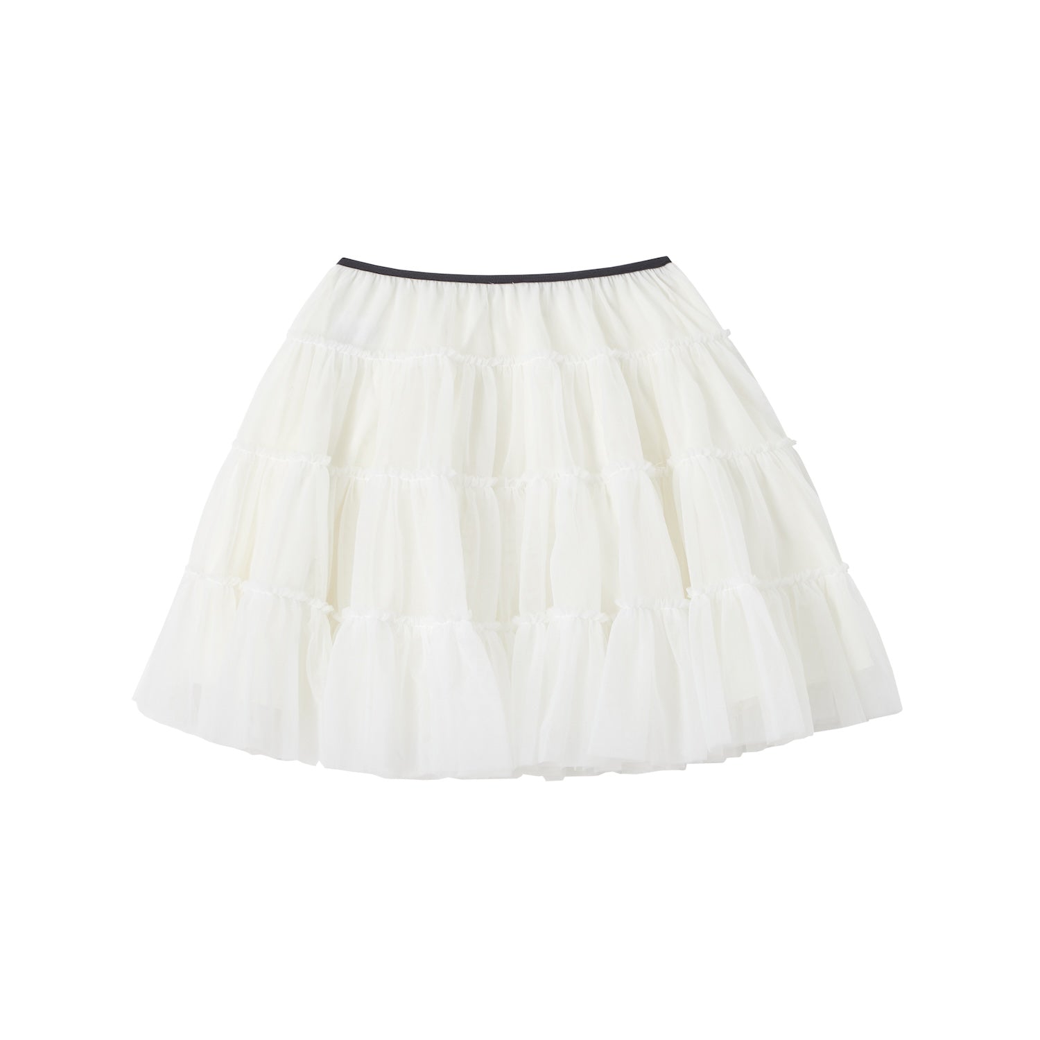 SOMESOWE Gauze Pommel Skirt In White | MADAX