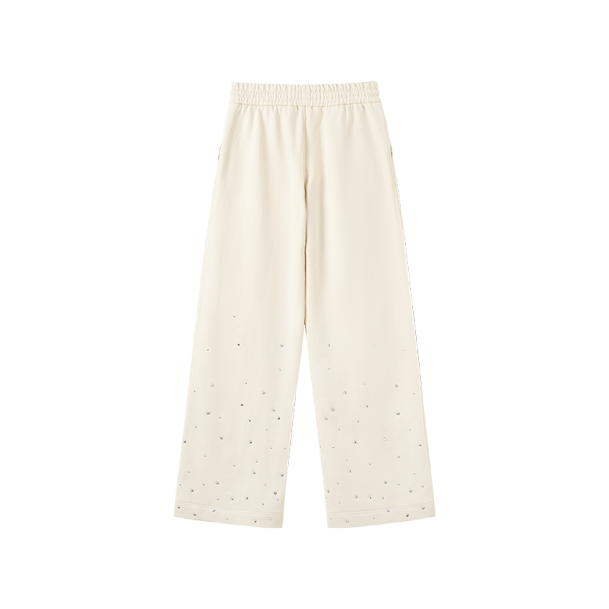 NAWS Glitter Knitted Pant in Beige | MADAX