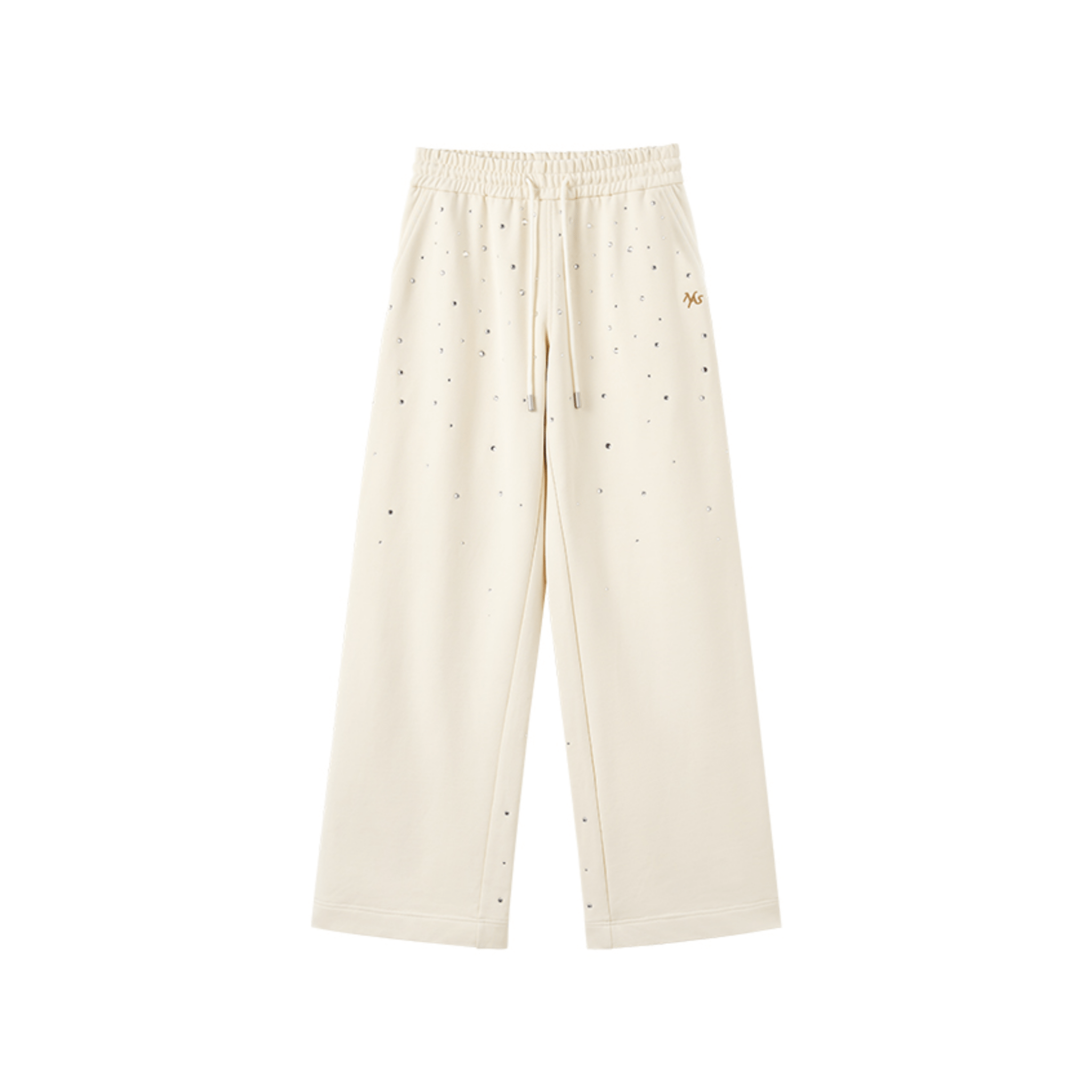 NAWS Glitter Knitted Pant in Beige | MADAX