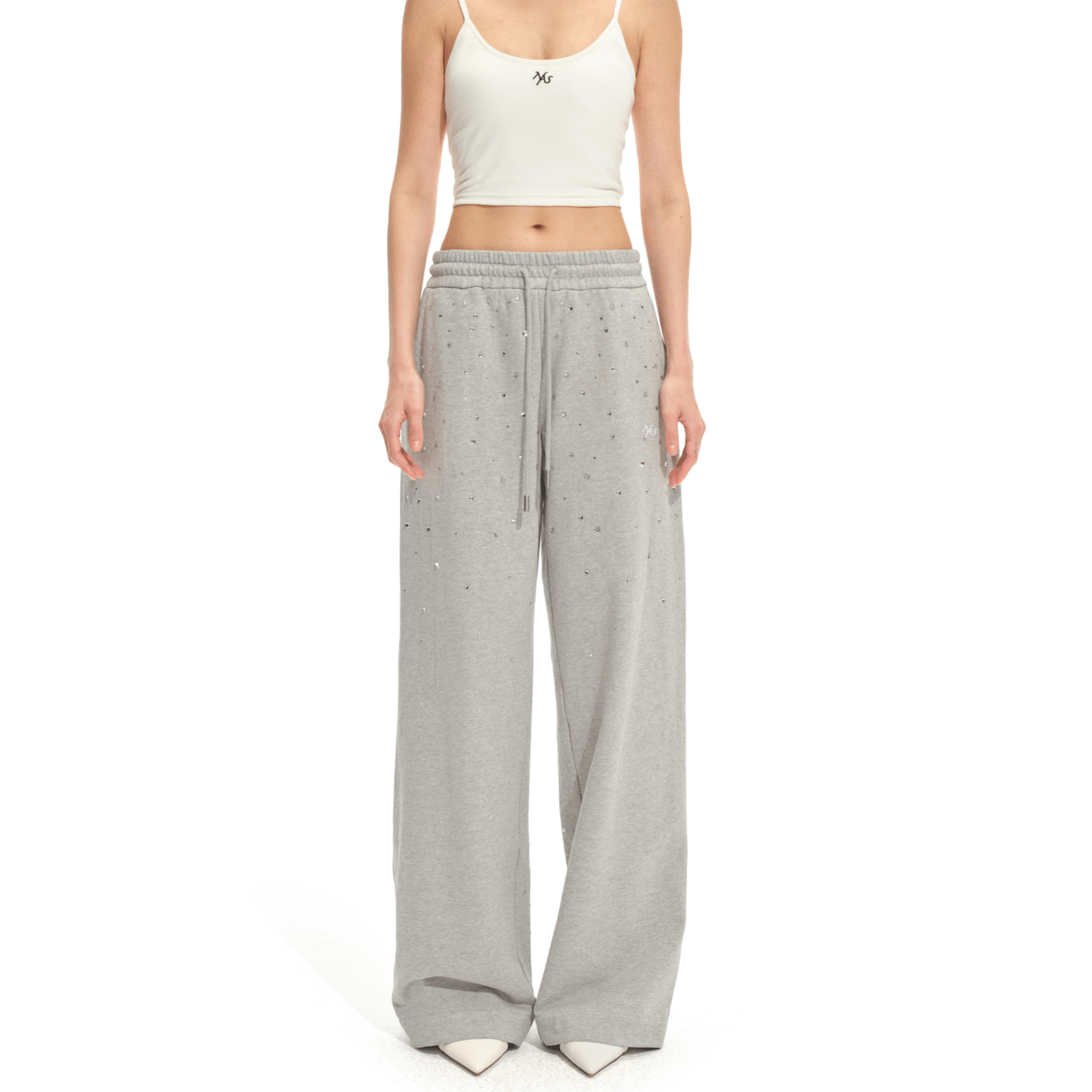 NAWS Glitter Knitted Pant in Gray | MADAX