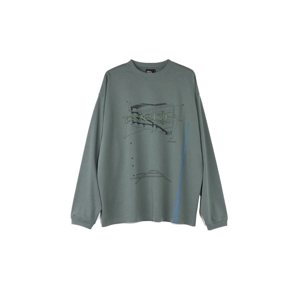 ARCH Graphic LS T - shirt in Green | MADAX