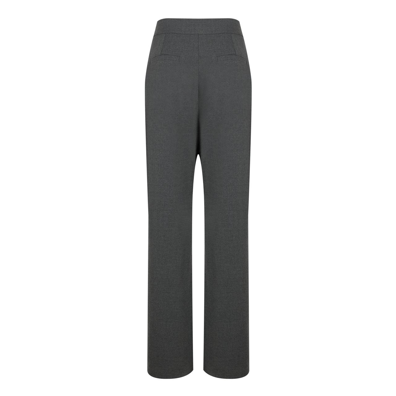 THREE QUARTERS Gray Cropped Pleated Straight Leg Casual Pants | MADA IN CHINA