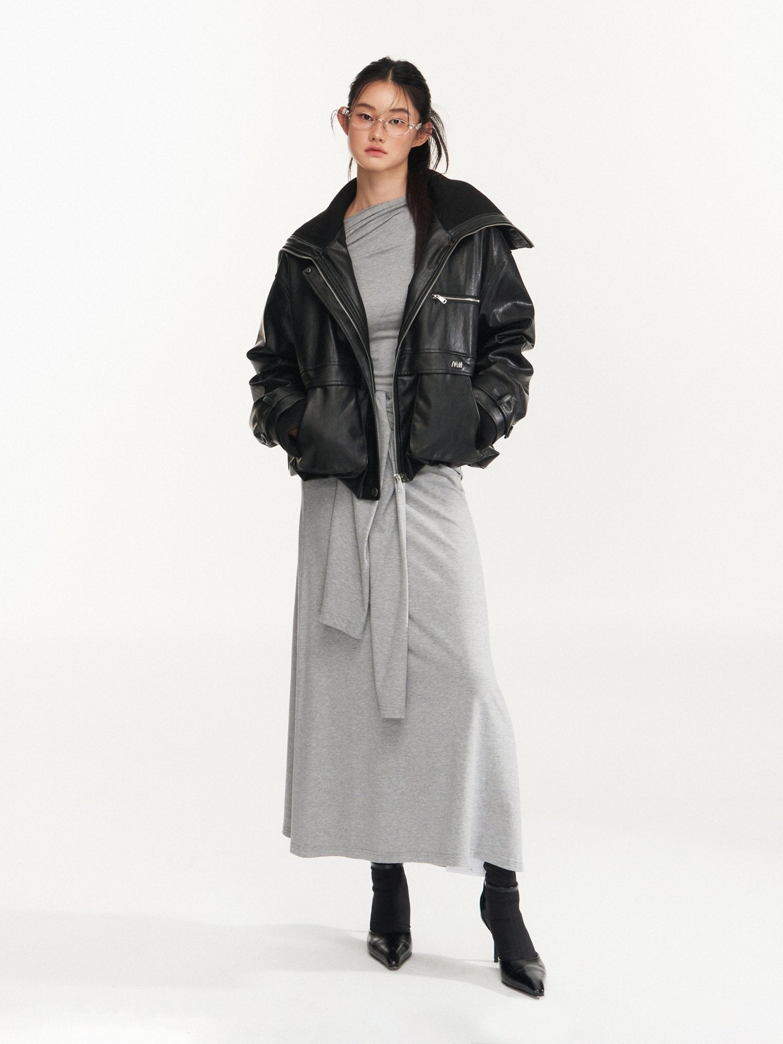 venus grey dress Linen Dress VENUS Grey