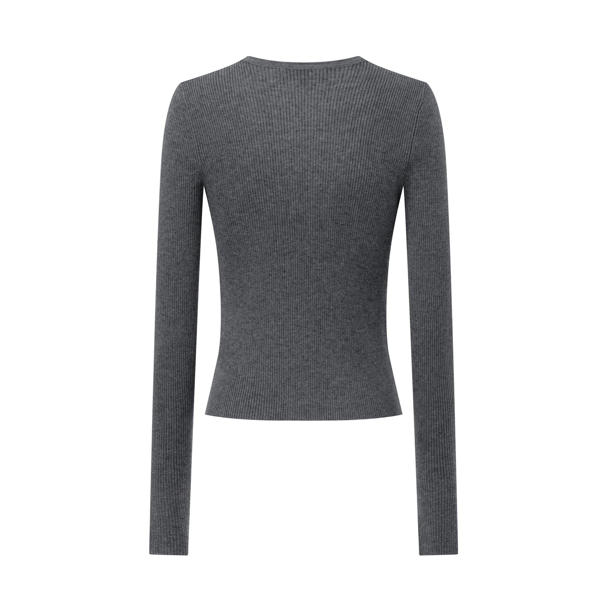 Climax Vision Gray Wool Blend V - Neck Lace - Up Knit Cardigan  | MADAX