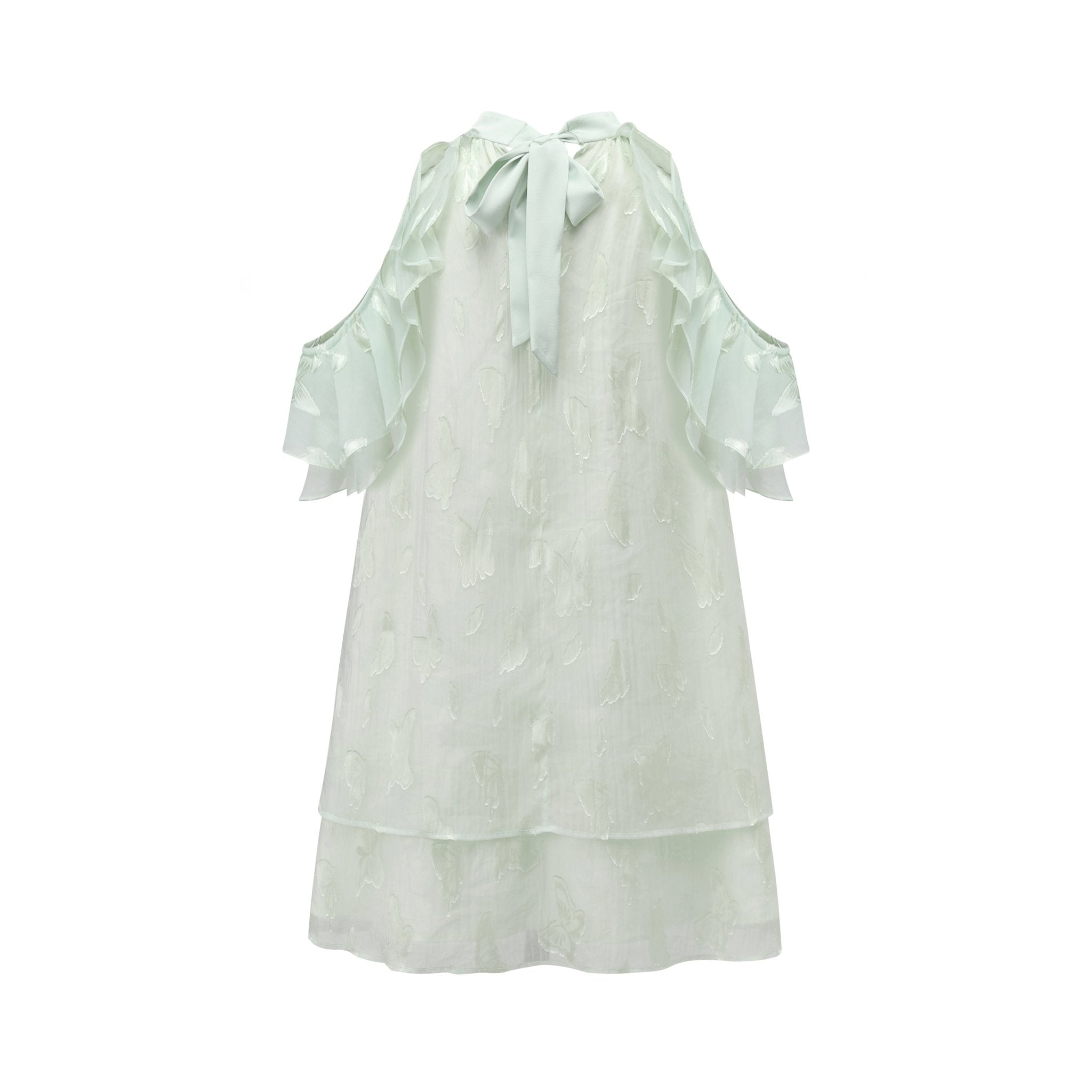 Three Quarters Green New Chinese Cut Flower Strapless Plate Button Dress Three Quarters Green New Chinese Cut Flower Strapless Plate Button Dress