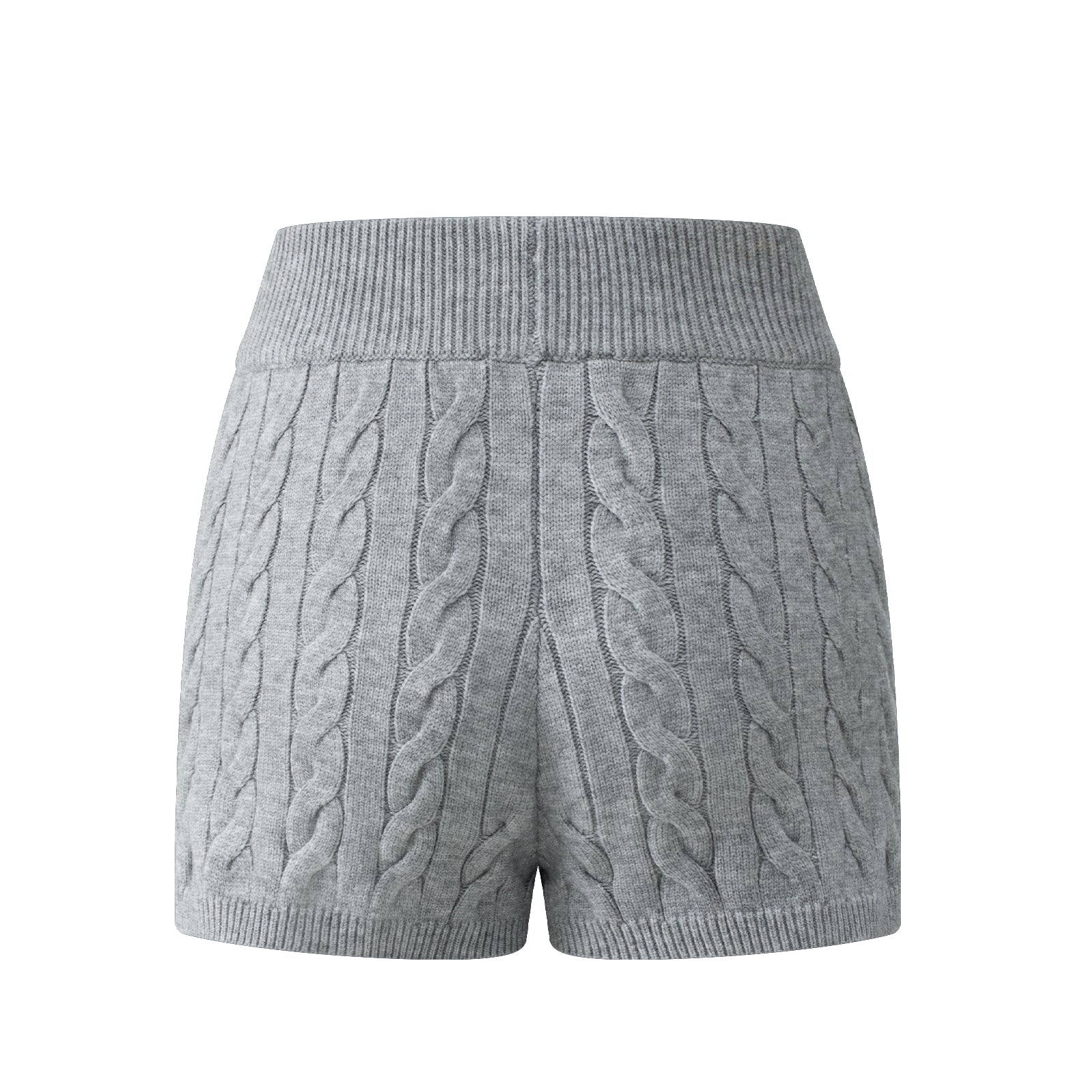 CLIMAX VISION Grey Cable Knit Suit Shorts | MADAX