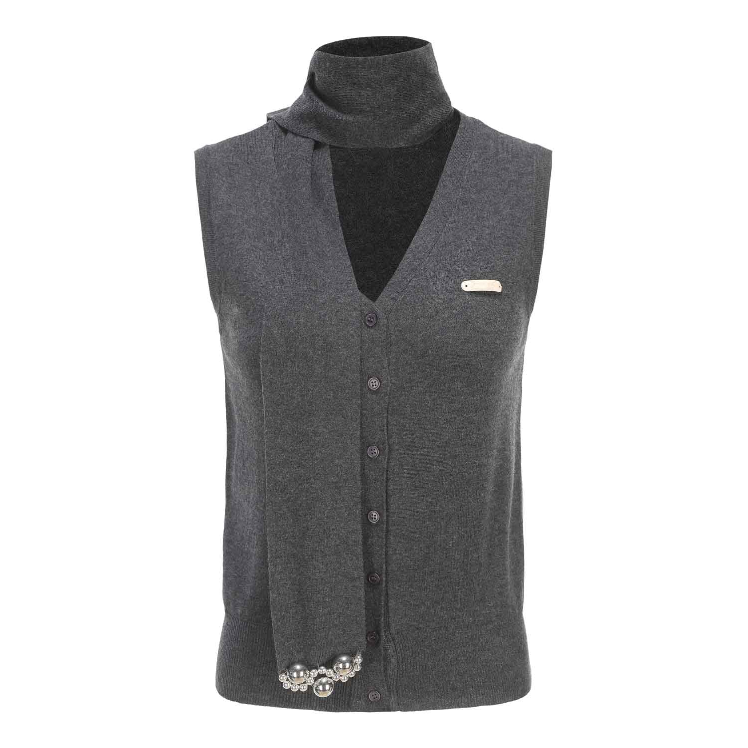 ARTE PURA Grey halter vest | MADA IN CHINA