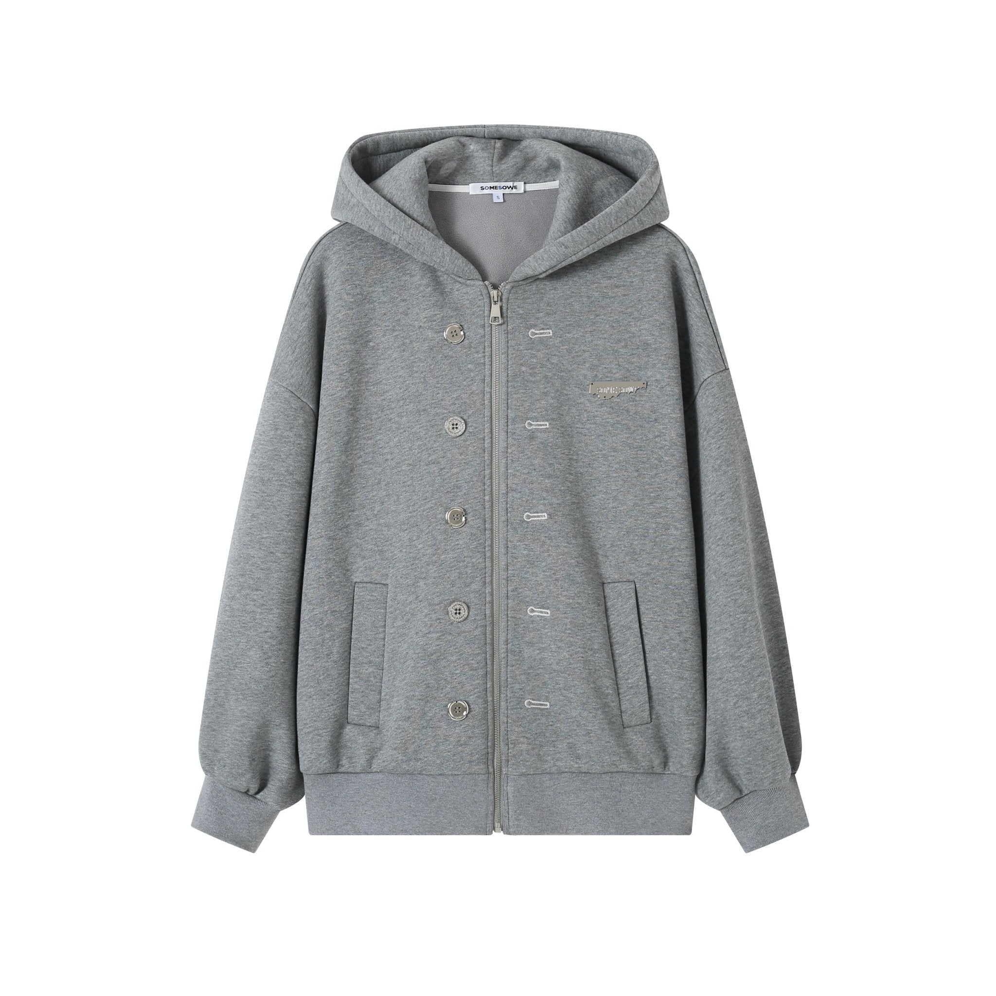 SOMESOWE Grey Hoodie Jacket | MADA IN CHINA