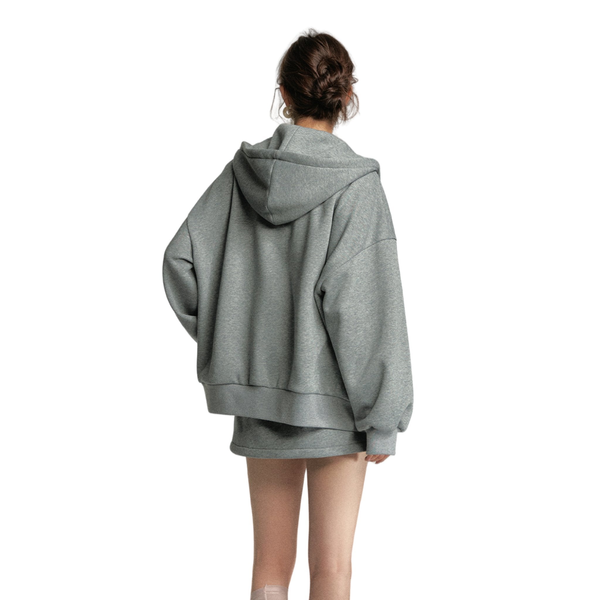 SOMESOWE Grey Hoodie Jacket | MADA IN CHINA