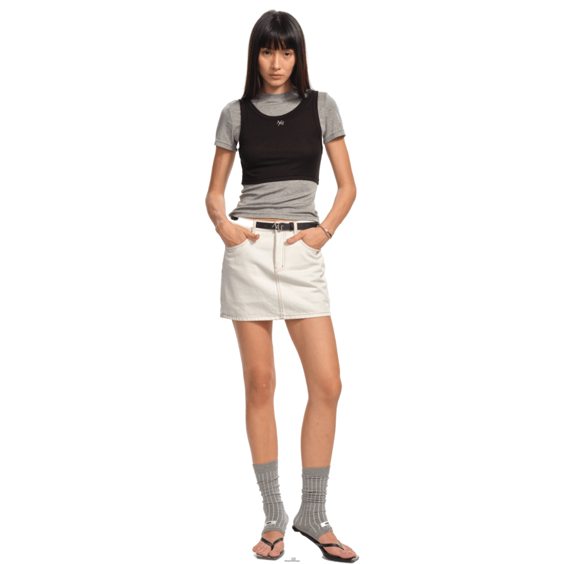 NAWS Grey Marseille Tee in Grey | MADAX