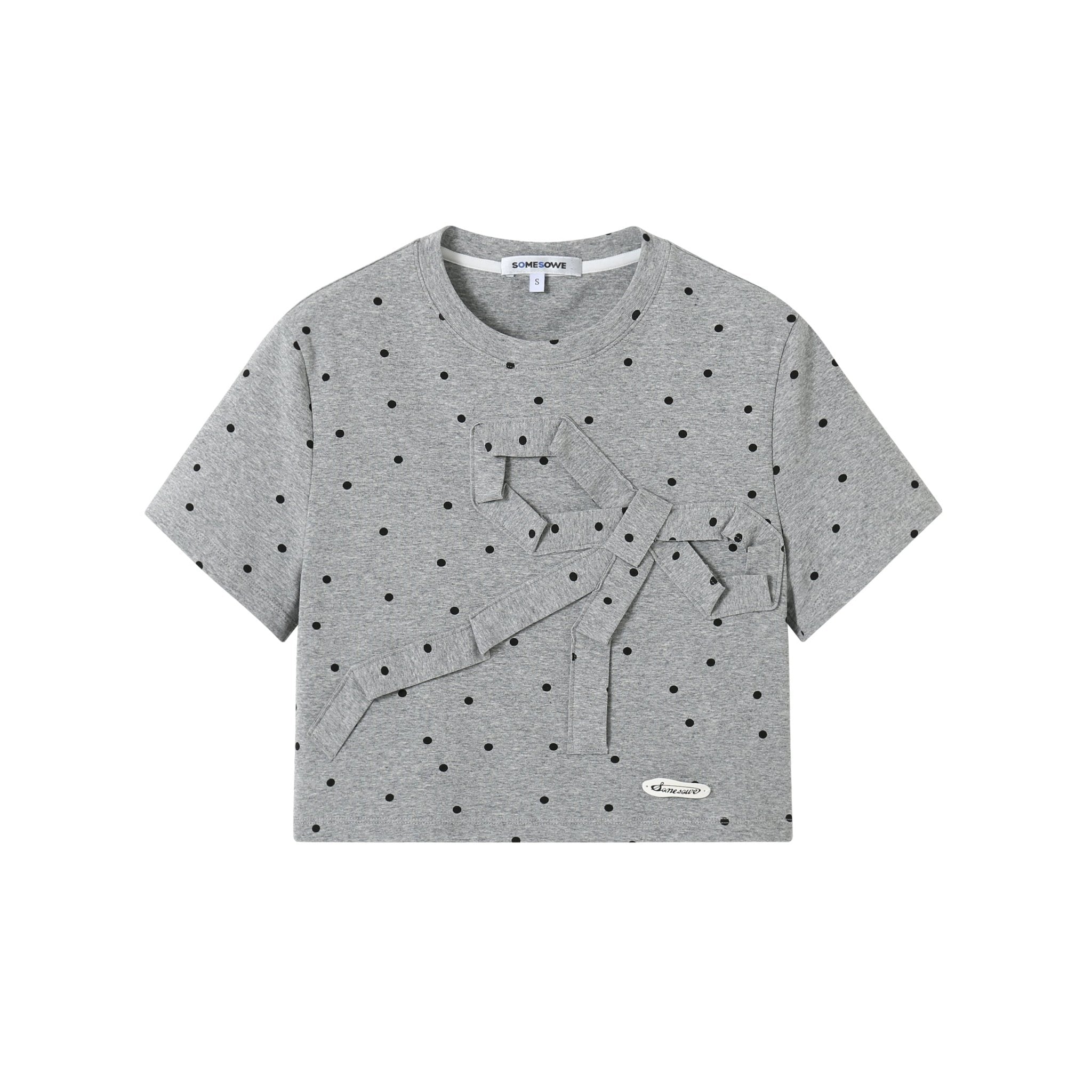 SOMESOWE Grey Origami Short-sleeved Top | MADA IN CHINA