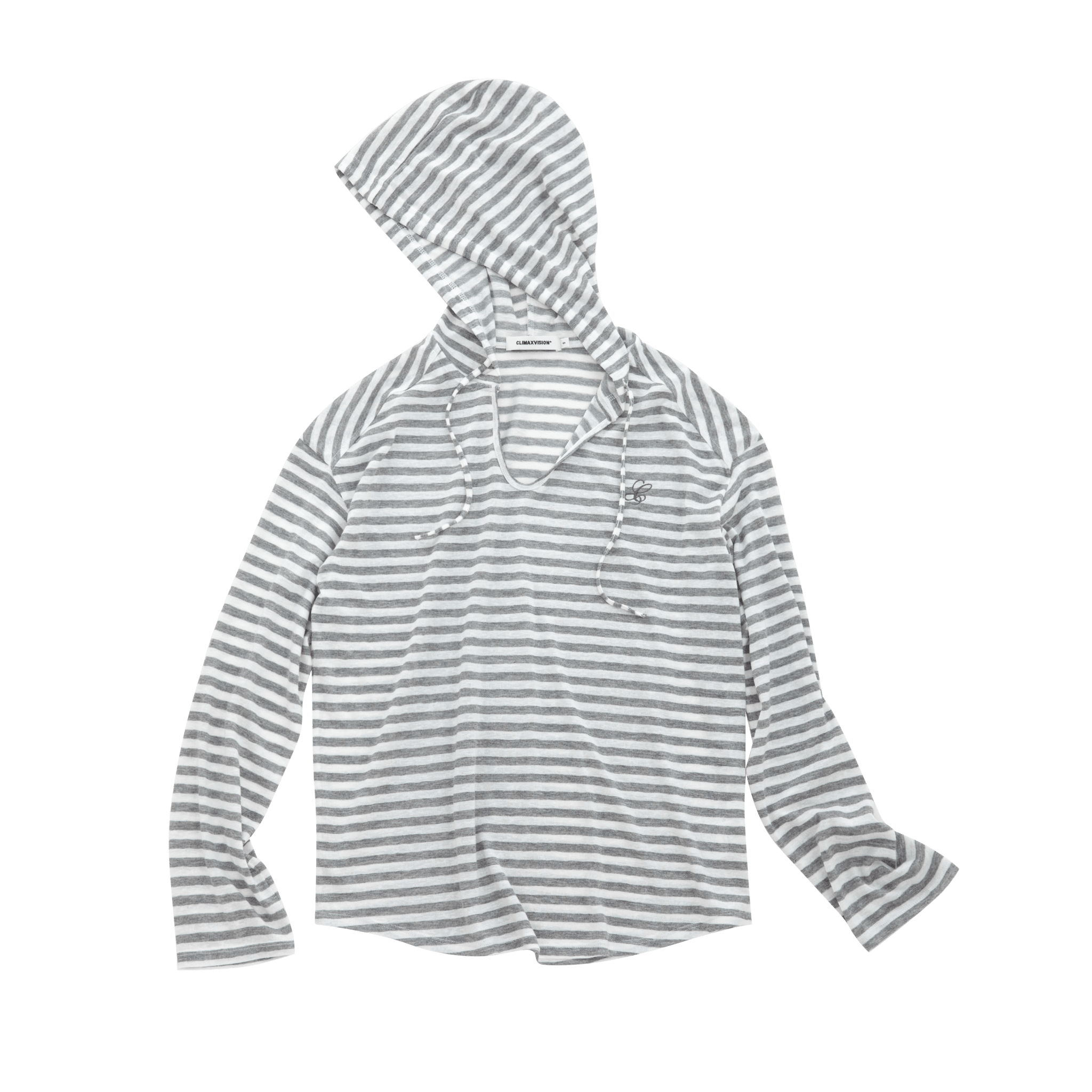 CLIMAX VISION Grey Snowflake Texture Striped Hooded Long - Sleeve | MADAX