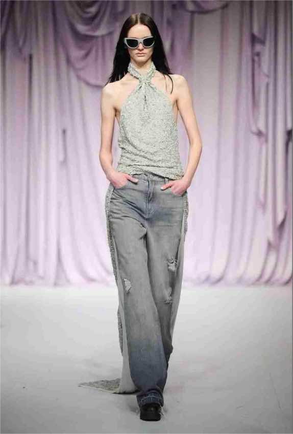 CPLUS SERIES Grey Washed Straight Leg Pants | MADA IN CHINA