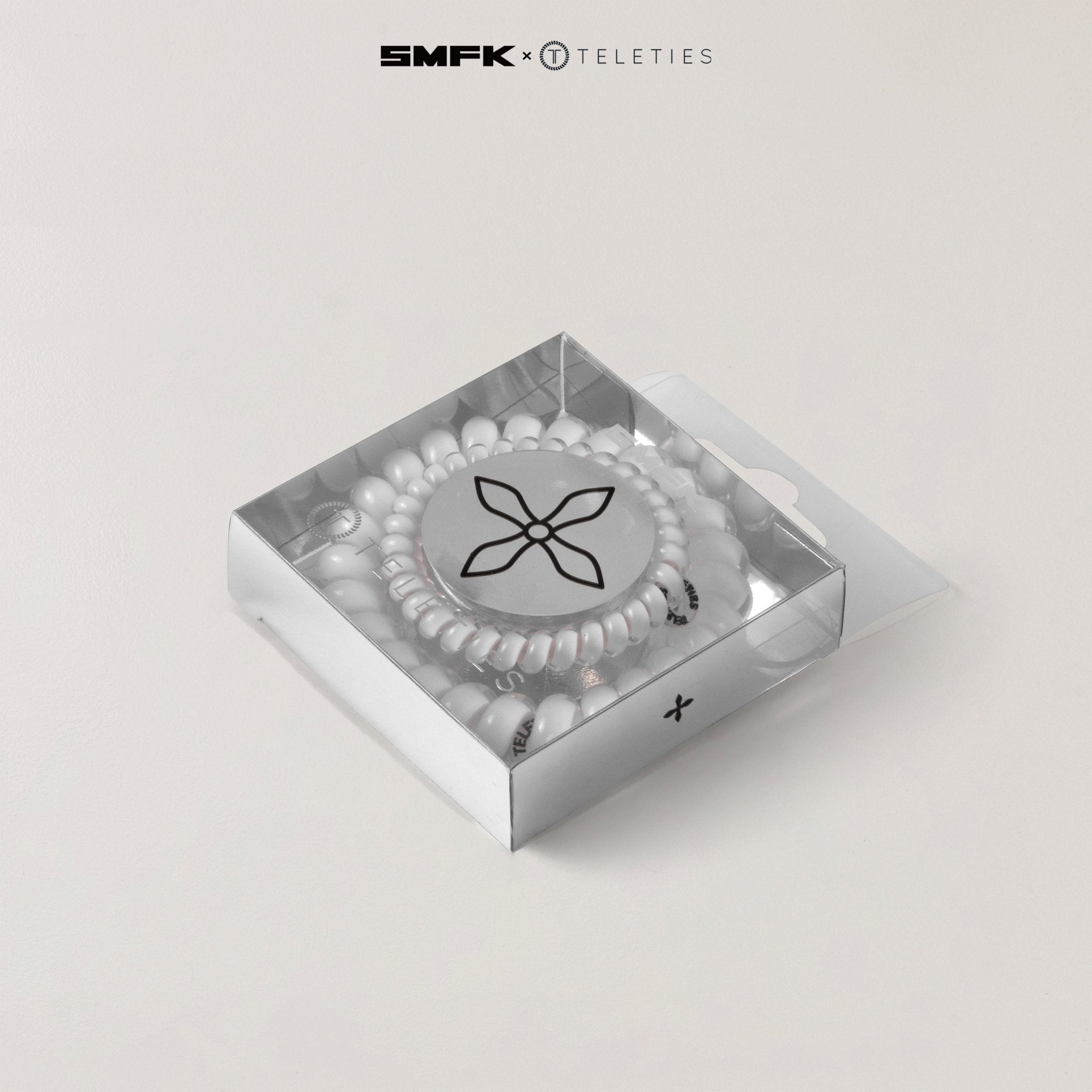 SMFK Hair Ties in White | MADAX